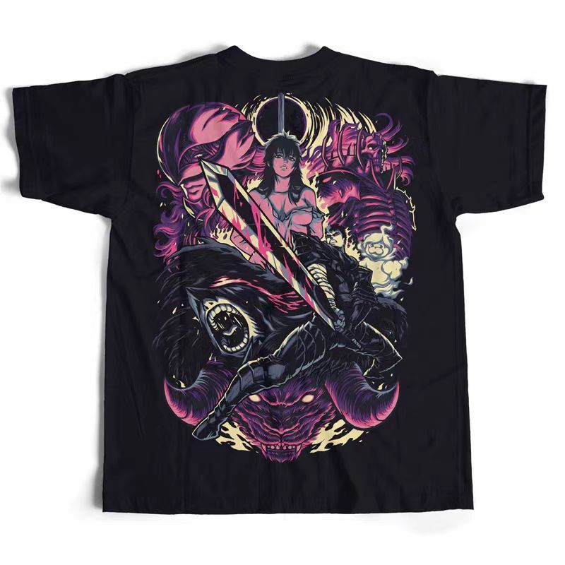 Japanese Brand × Vintage Black Loose Printed Short Sleeve T-Shirt Size US M / EU 48-50 / 2 - 1 Thumbnail