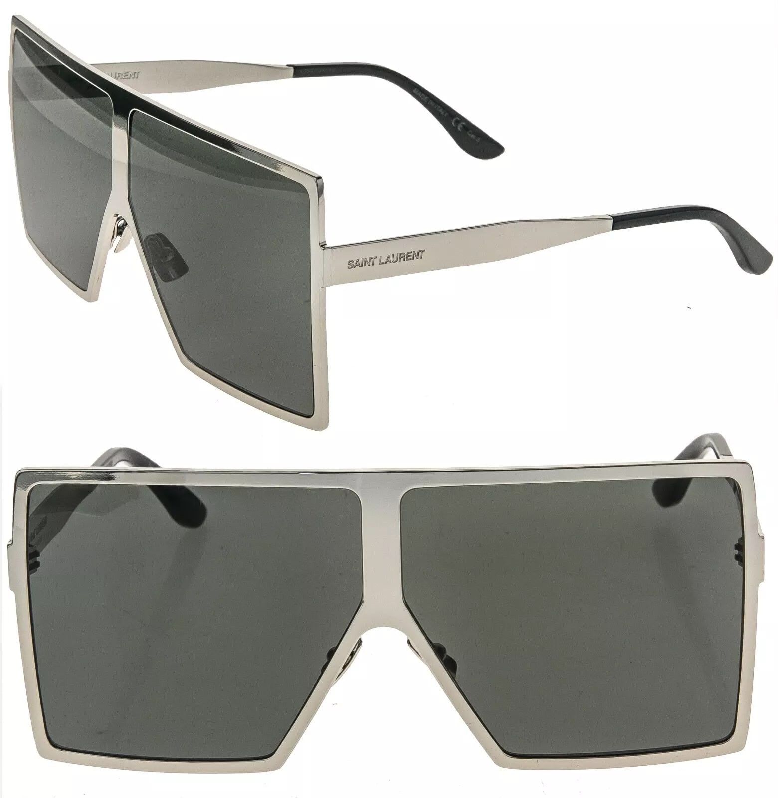 Yves Saint Laurent SAINT LAURENT BETTY SL 182 SL182 Silver 002 Sunglass YSL Size ONE SIZE - 1 Thumbnail