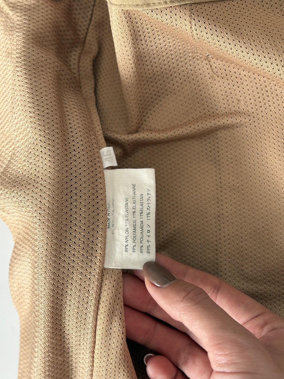 Prada 00s Prada Sport Two Slit Zip Skirt Beige Nylon Red Tab 46 XL Size 32" / US 10 / IT 46 - 14 Thumbnail