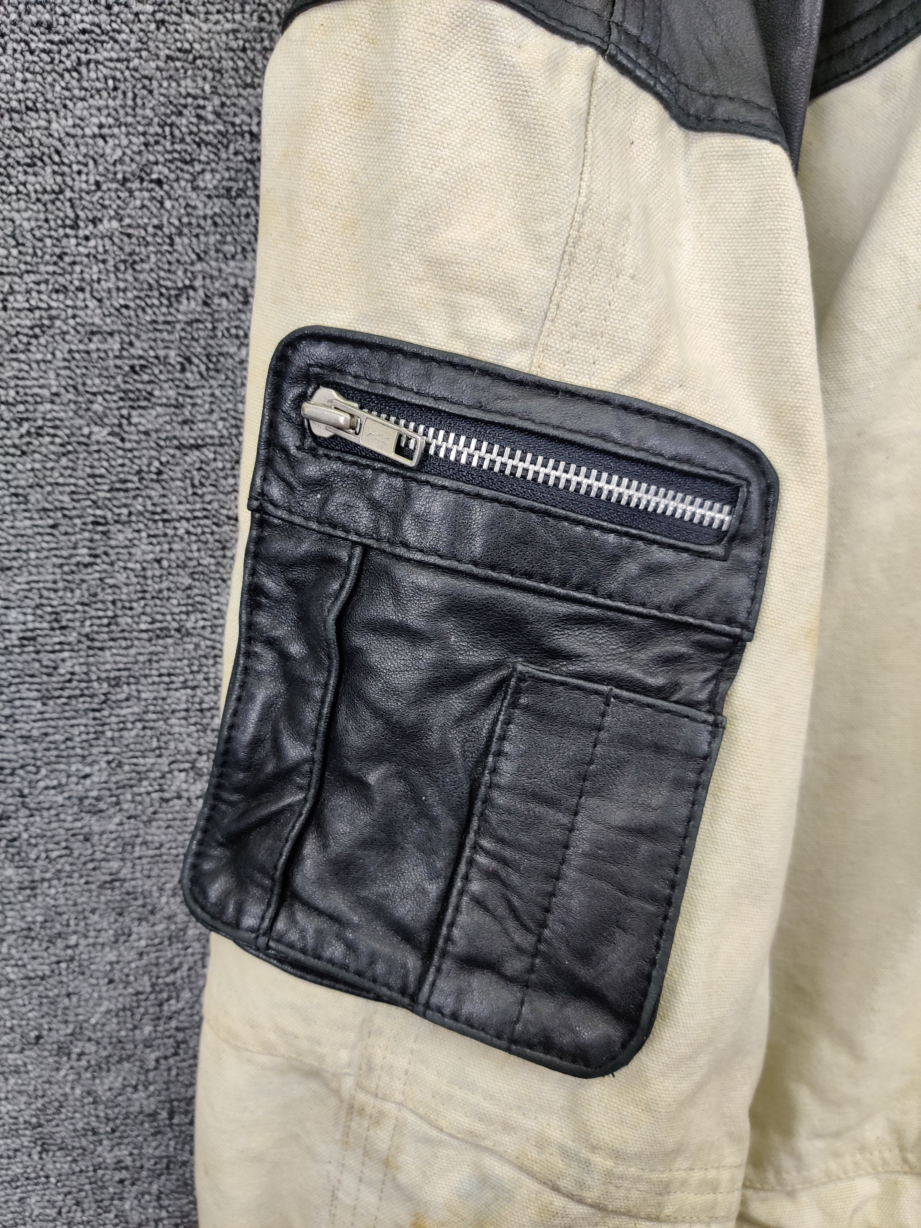 Designer Vintage Via Nuova Pelle Tactical Leather Jacket Size US XL / EU 56 / 4 - 10 Thumbnail