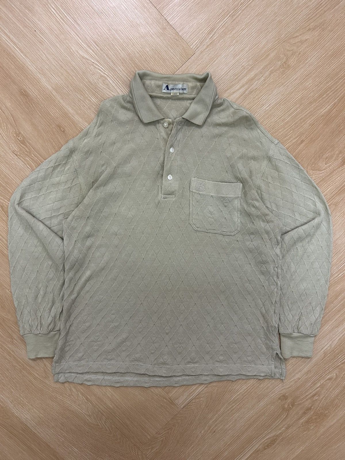 Aquascutum × Designer × Vintage Vintage Aquascutum Small Logo Long Sleeve Size US L / EU 52-54 / 3 - 1 Thumbnail