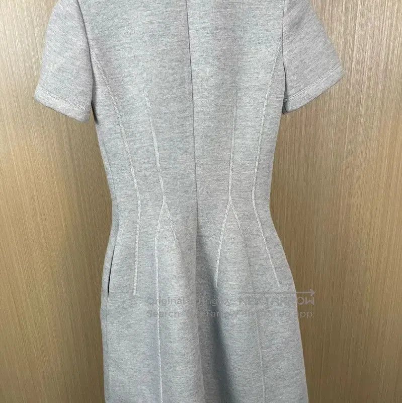 Dior Dior Gray Wool Short Sleeve Dress . Size M / US 6-8 / IT 42-44 - 2 Thumbnail