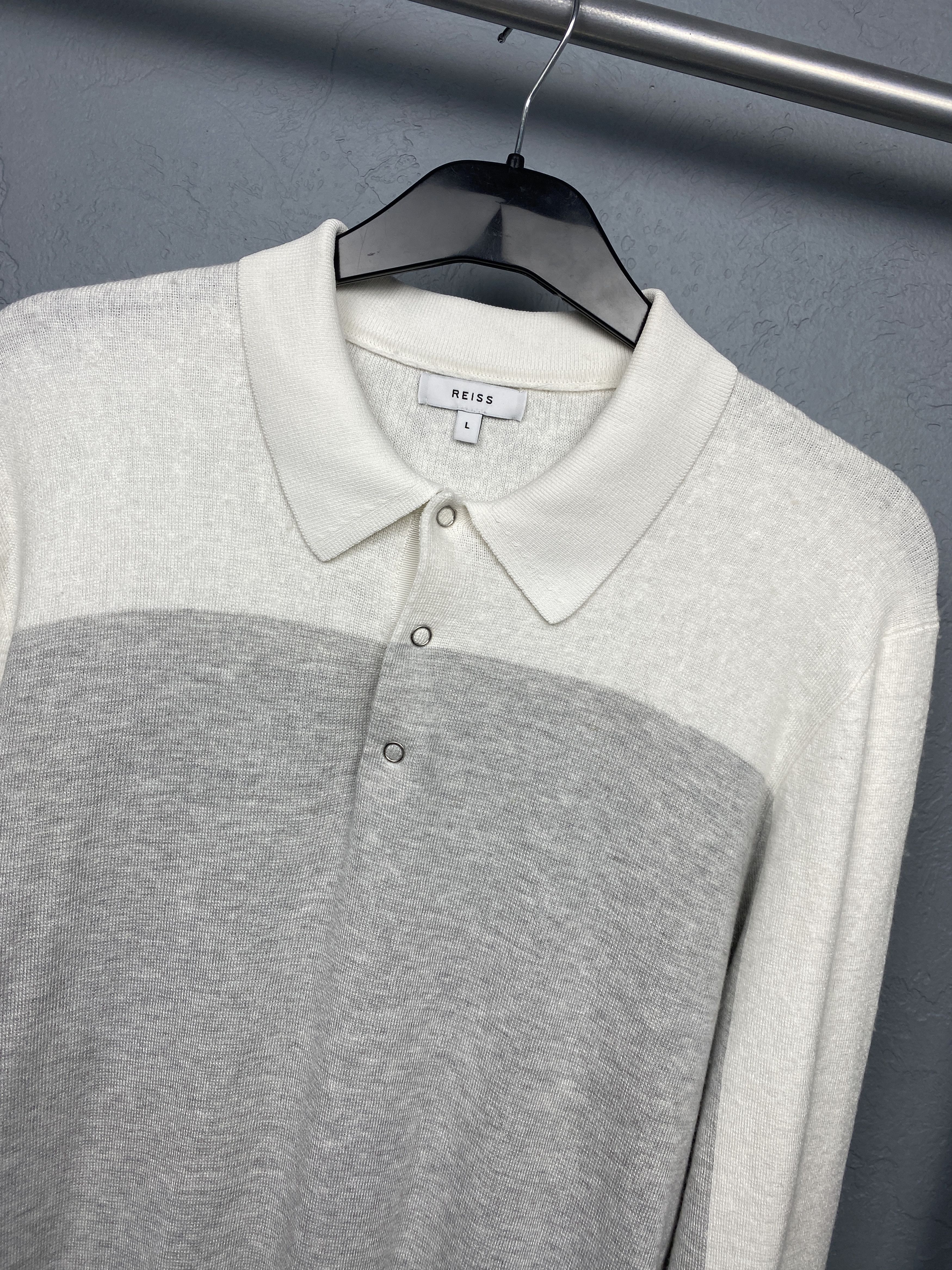 Reiss Reiss Mens Long Sleeve Polo Shirt Size US L / EU 52-54 / 3 - 2 Thumbnail