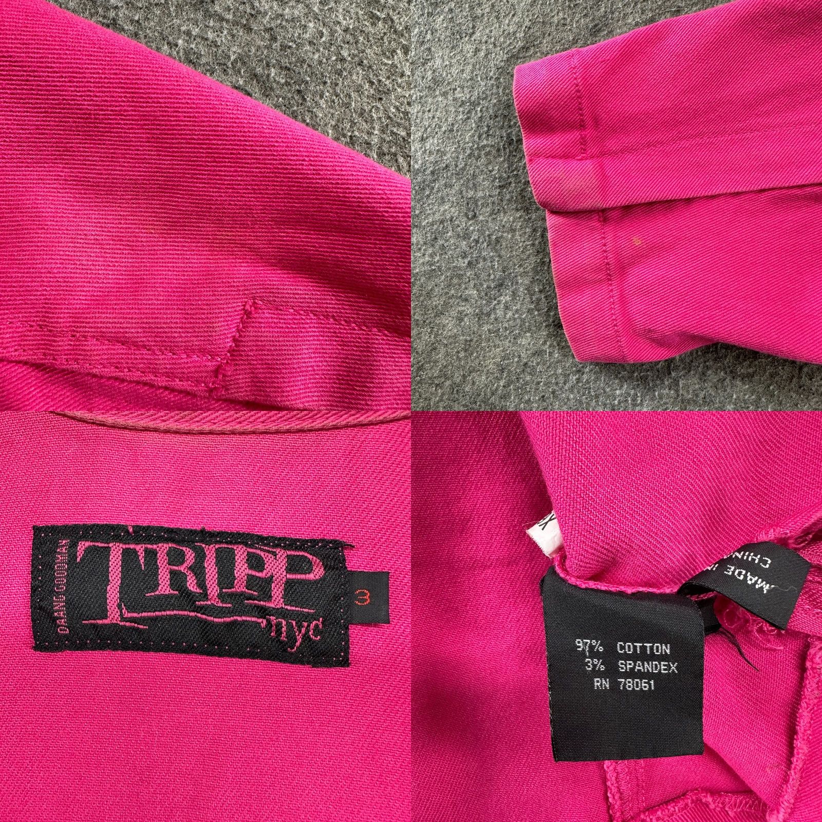 Tripp NYC VINTAGE TRIPP NYC Jacket Womens L Pink Denim Trucker Jean Cotton Y2K Size 36" / US 14 / IT 50 - 8 Thumbnail