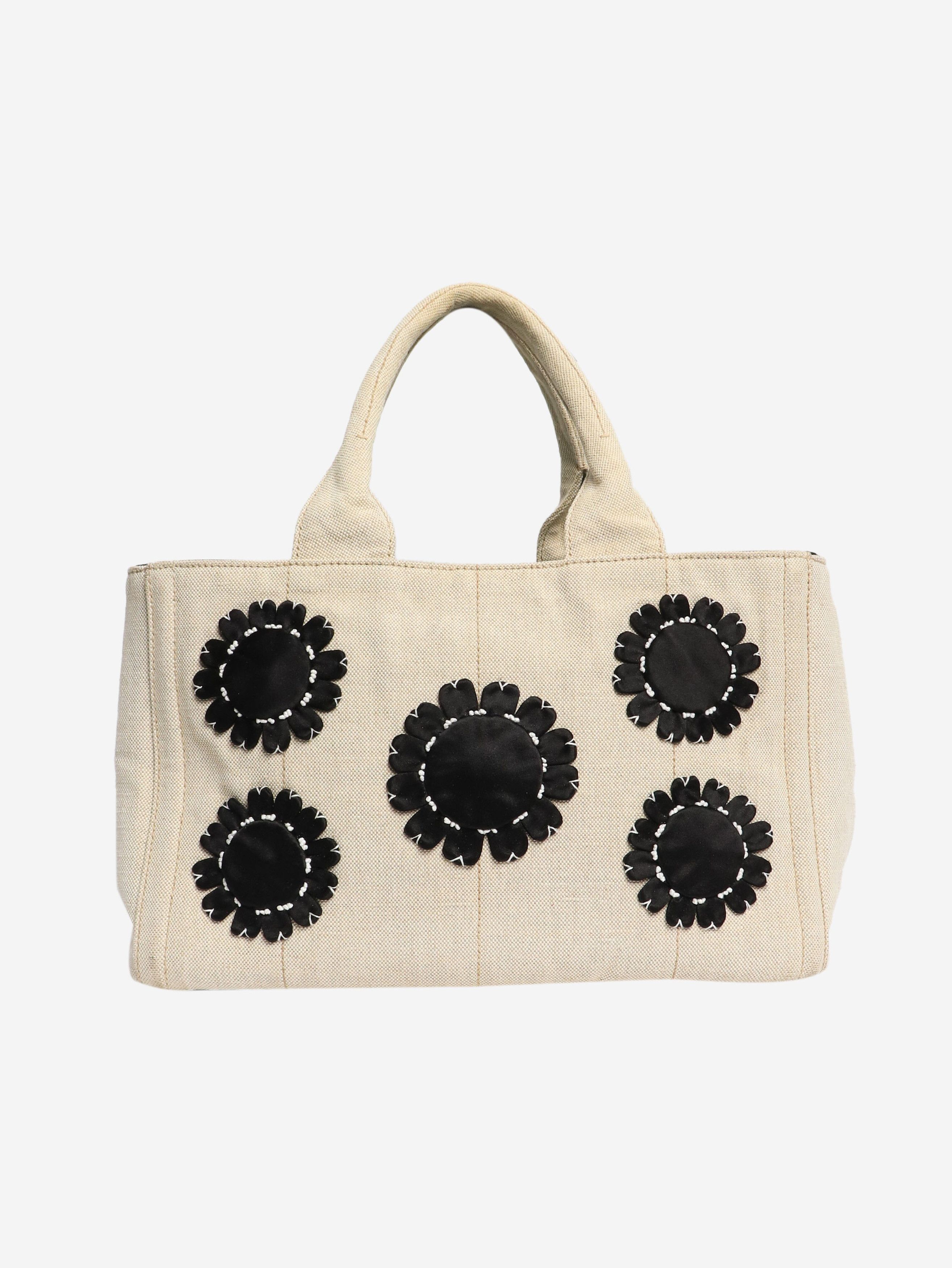Prada Neutral canvas tote bag Size ONE SIZE - 1 Thumbnail