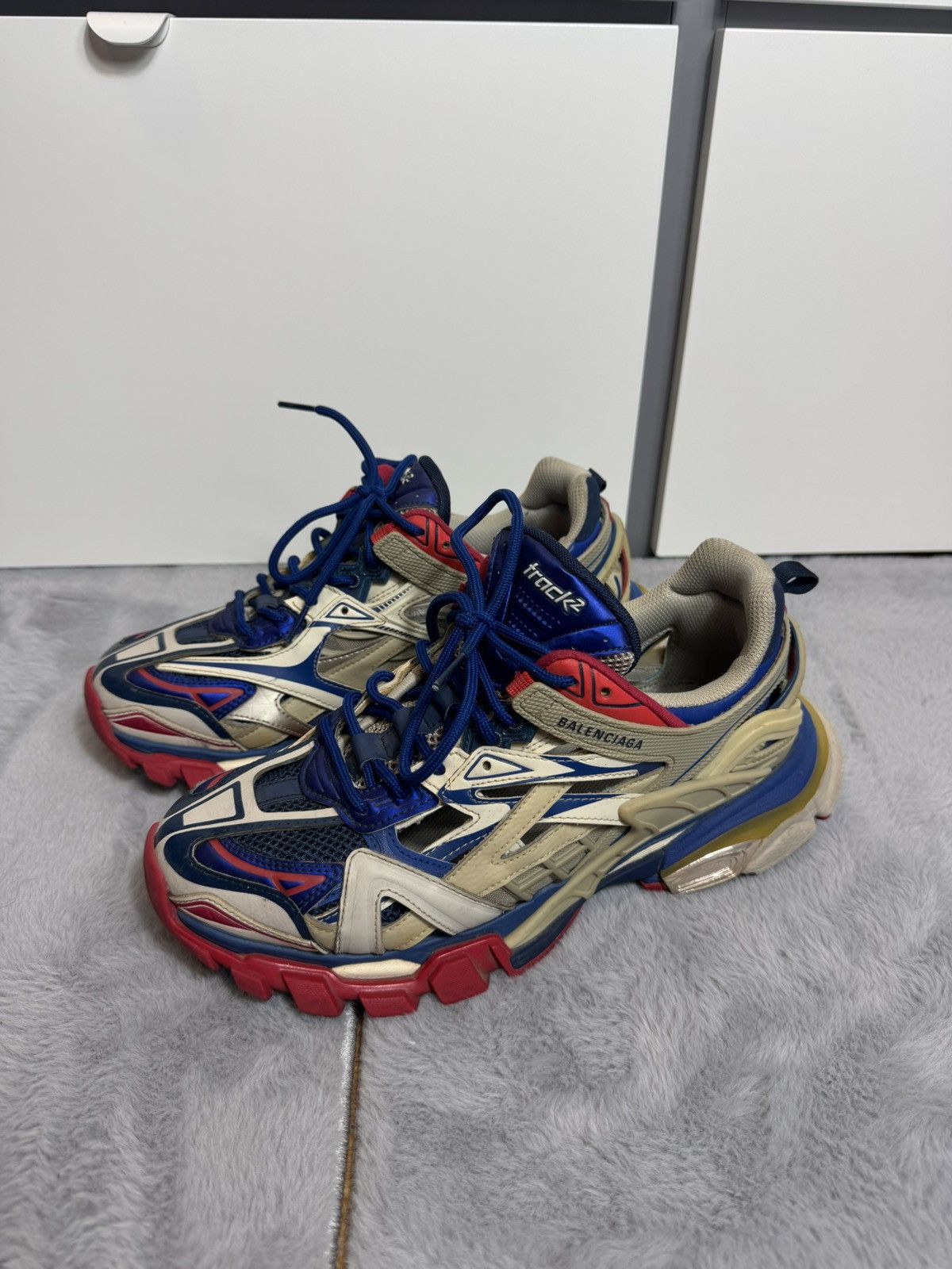 Balenciaga track 2.0 blue/red/beige