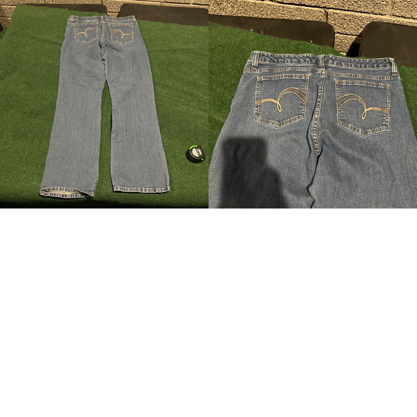 Lee Lee Jeans Womens 16 Blue Denim Slender Secret Lower on the Waist Mid Rise 33x30 Size 38" / US 16 / IT 52 - 8 Thumbnail