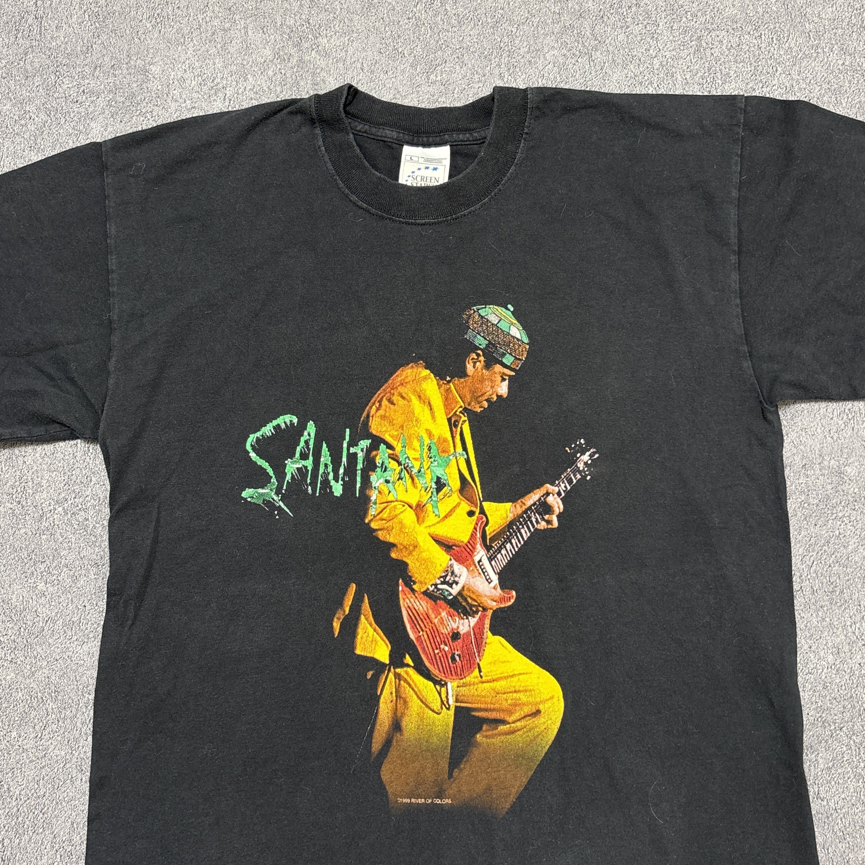 Band Tees Vintage Carlos Santana Shirt 90s Tour Concert Rock Band Tee Size US L / EU 52-54 / 3 - 3 Thumbnail
