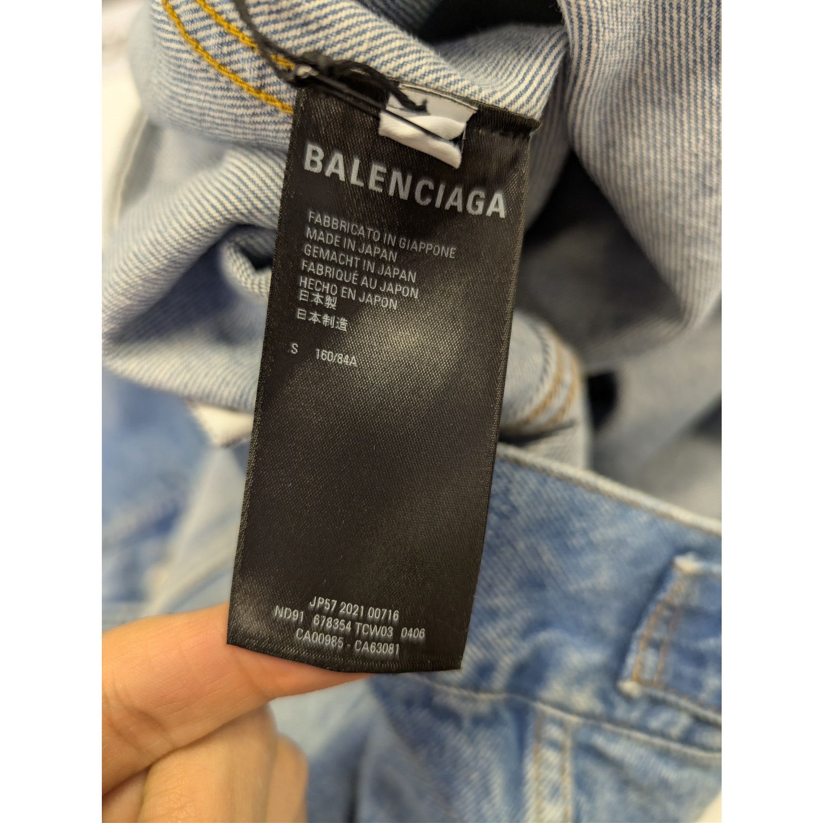 Balenciaga o1rshd1 Japanese Indigo Denim Large Fit Jacket Electric Blue Size US S / EU 44-46 / 1 - 16 Thumbnail