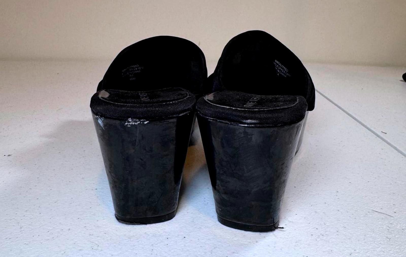 Nine West Nine West Black Wedge Slide Sandals Size US 10 / IT 40 - 4 Thumbnail