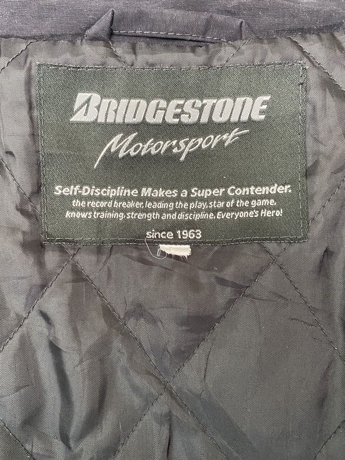 Dunlop Vtg 90s BRIDGESTONE Motorsport Quilted Zipper Jacket Size US L / EU 52-54 / 3 - 19 Thumbnail