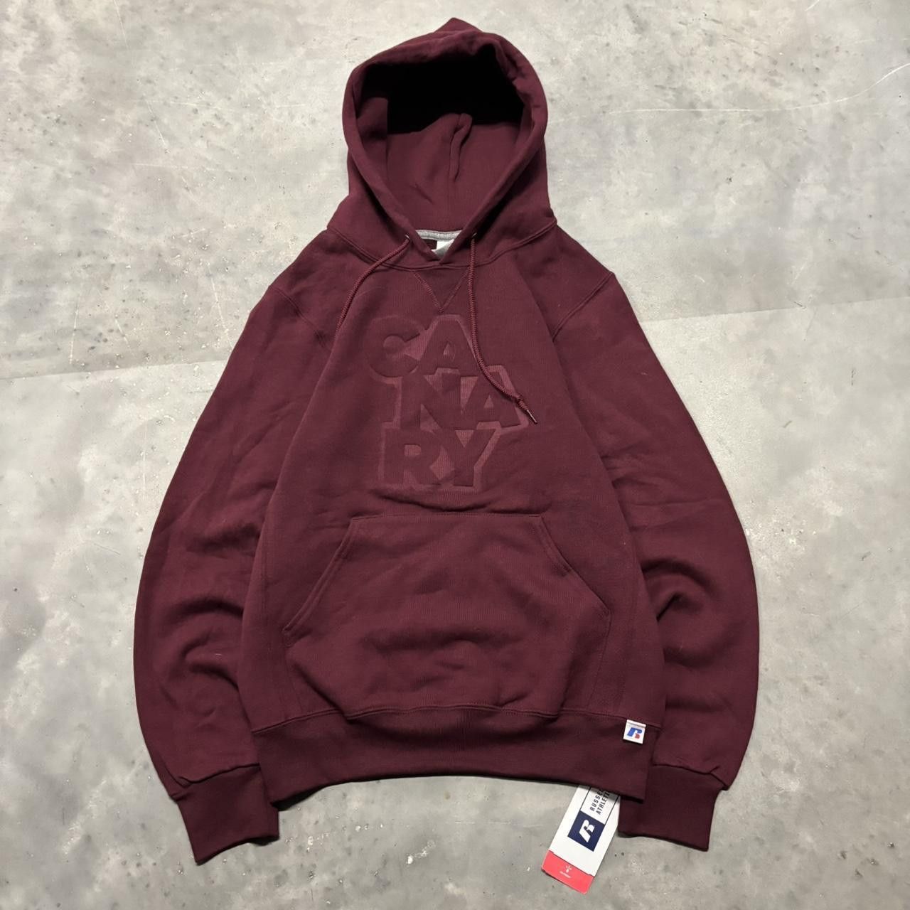 Russell Athletic × Vintage Crazy Vintage Y2K/2000s Maroon Red Russell Essential Hoodie! Size US S / EU 44-46 / 1 - 1 Thumbnail