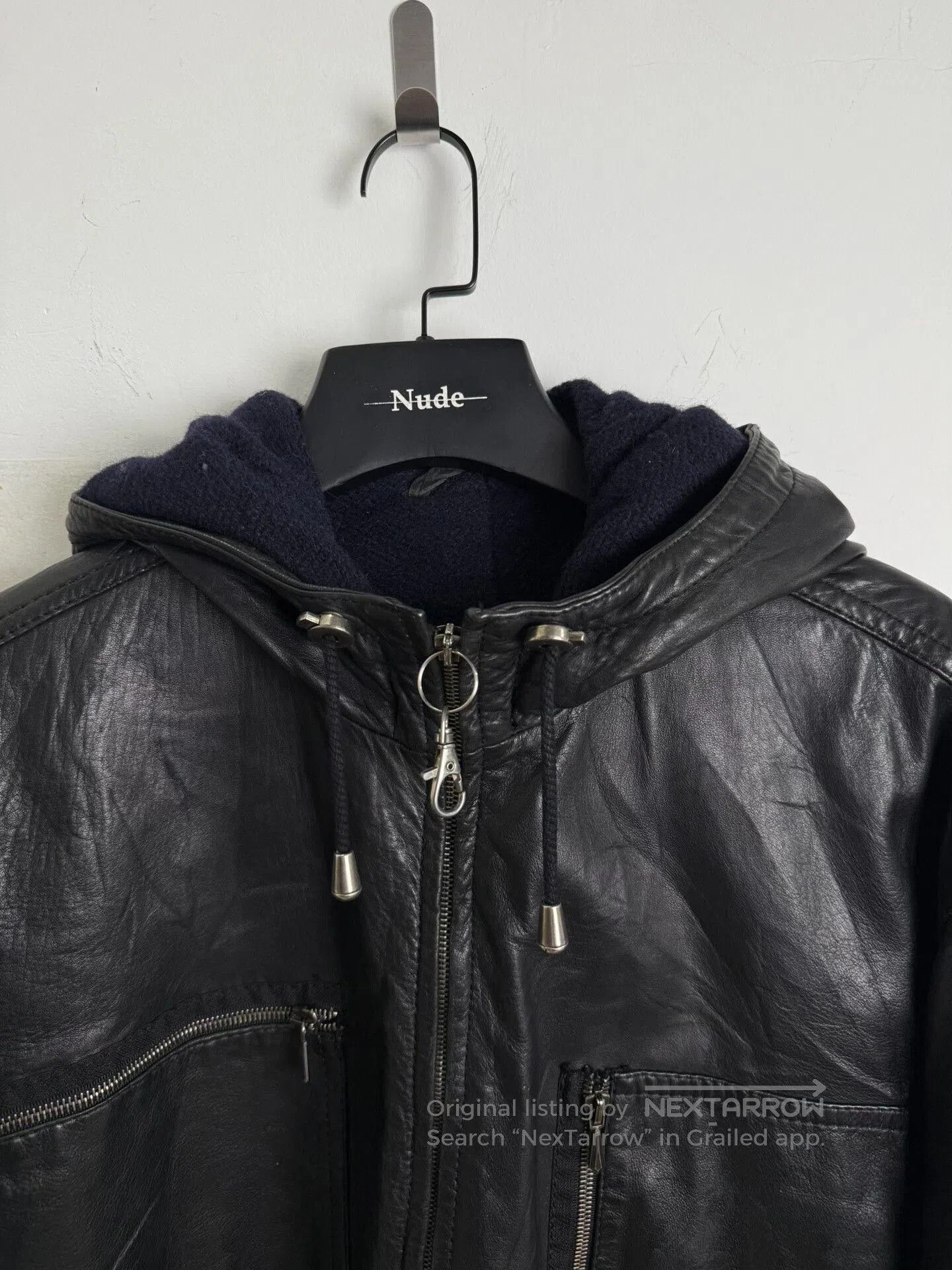 Dirk Bikkembergs black leather zip. Size US XL / EU 56 / 4 - 5 Thumbnail