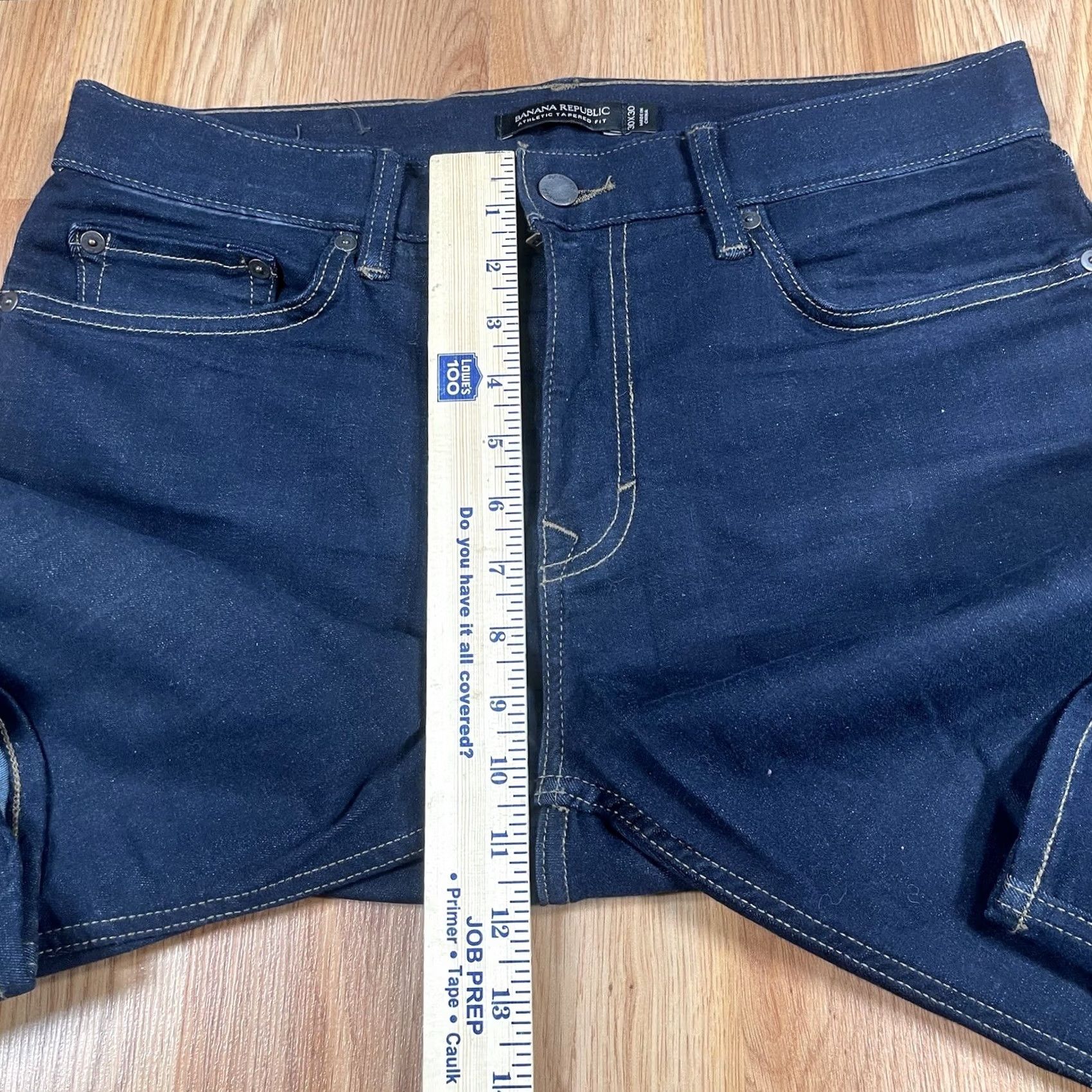 Banana Republic VINTAGE Banana Republic Jeans Mens 30Wx30L Stretch Athletic Tapered Fit Blue Denim Pants Size US 30 / EU 46 - 7 Thumbnail