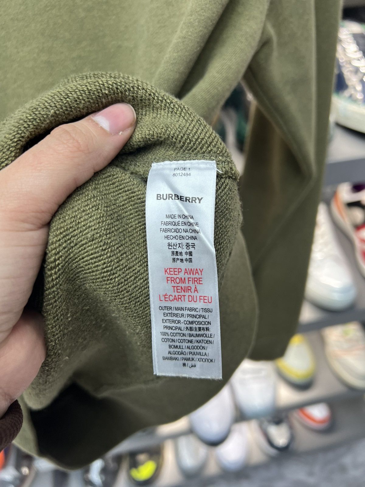 Burberry Burberry Olive Crewneck Size US S / EU 44-46 / 1 - 6 Thumbnail