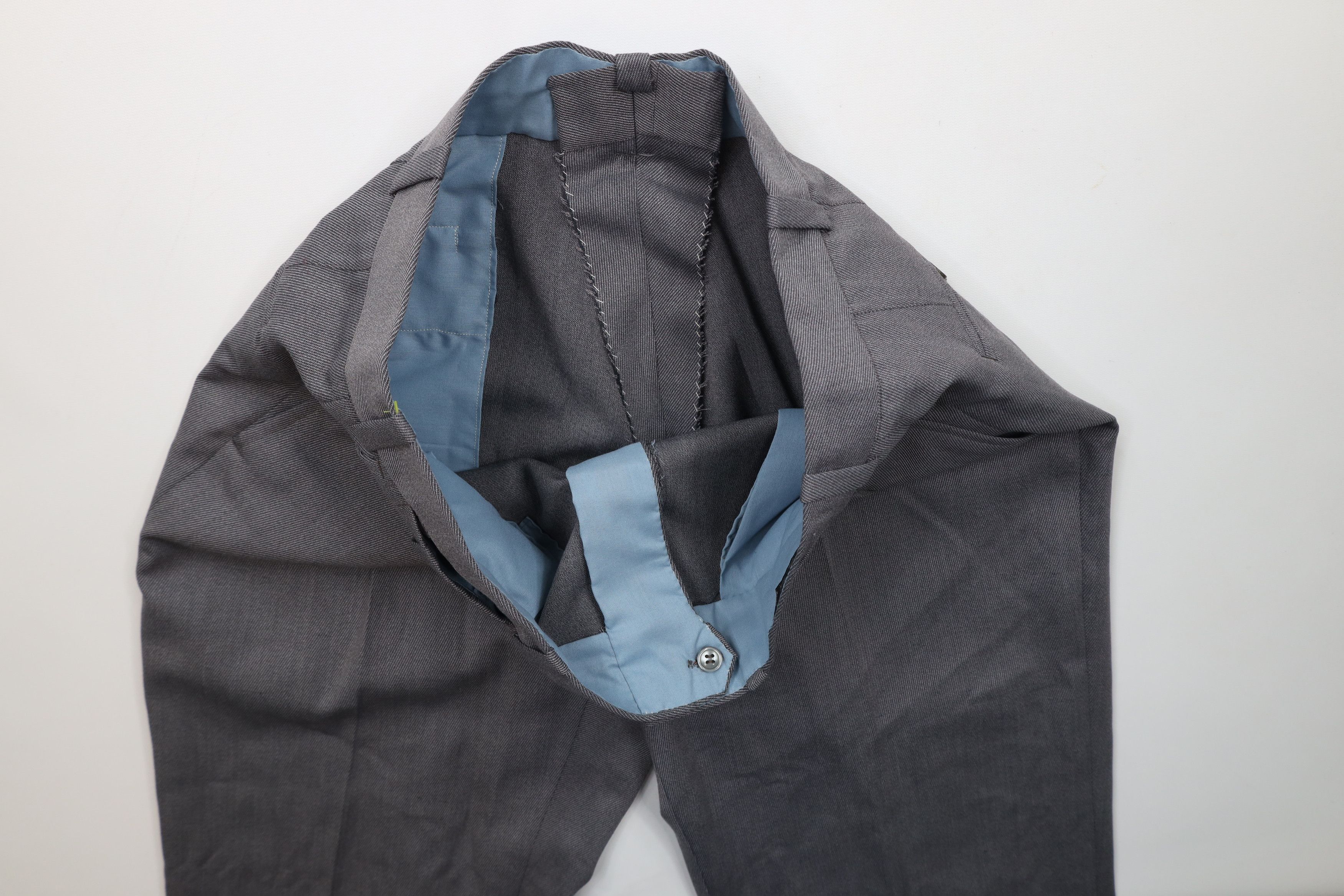 Vintage Vintage 70s Streetwear Whipcord Wide Leg Chino Pants Gray Size US 34 / EU 50 - 6 Thumbnail