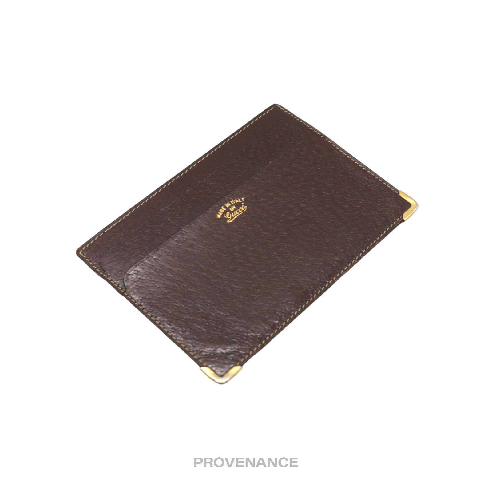 Gucci 🔴 Gucci Cardholder Wallet - Vintage Logo Brown Leather Size ONE SIZE - 4 Thumbnail