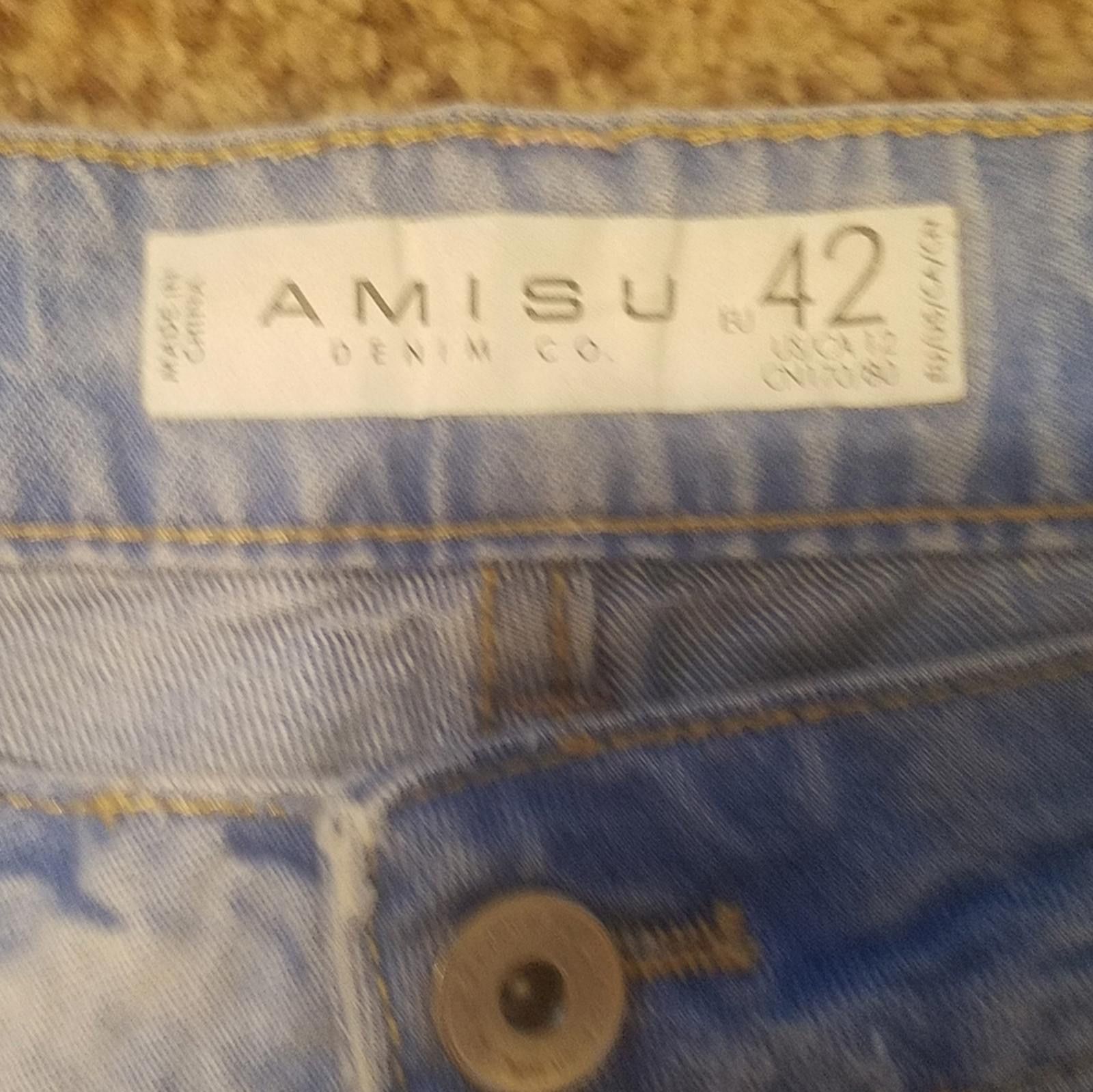 Designer Amisu Denim Co Blue Denim Shorts Size 12 Size 34" / US 12 / IT 48 - 3 Thumbnail