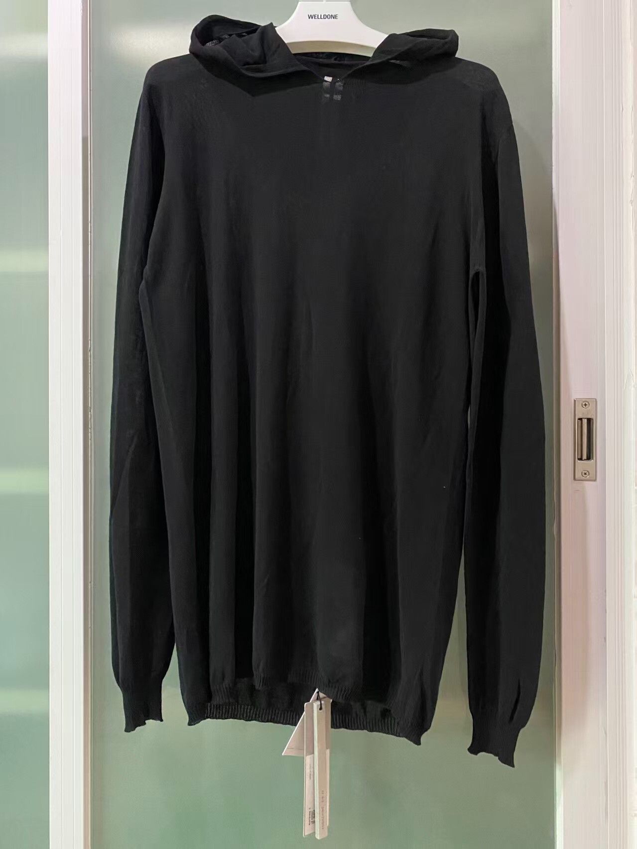 Rick Owens black hooded long sleeve sweater by rick owens Size US L / EU 52-54 / 3 - 1 Thumbnail