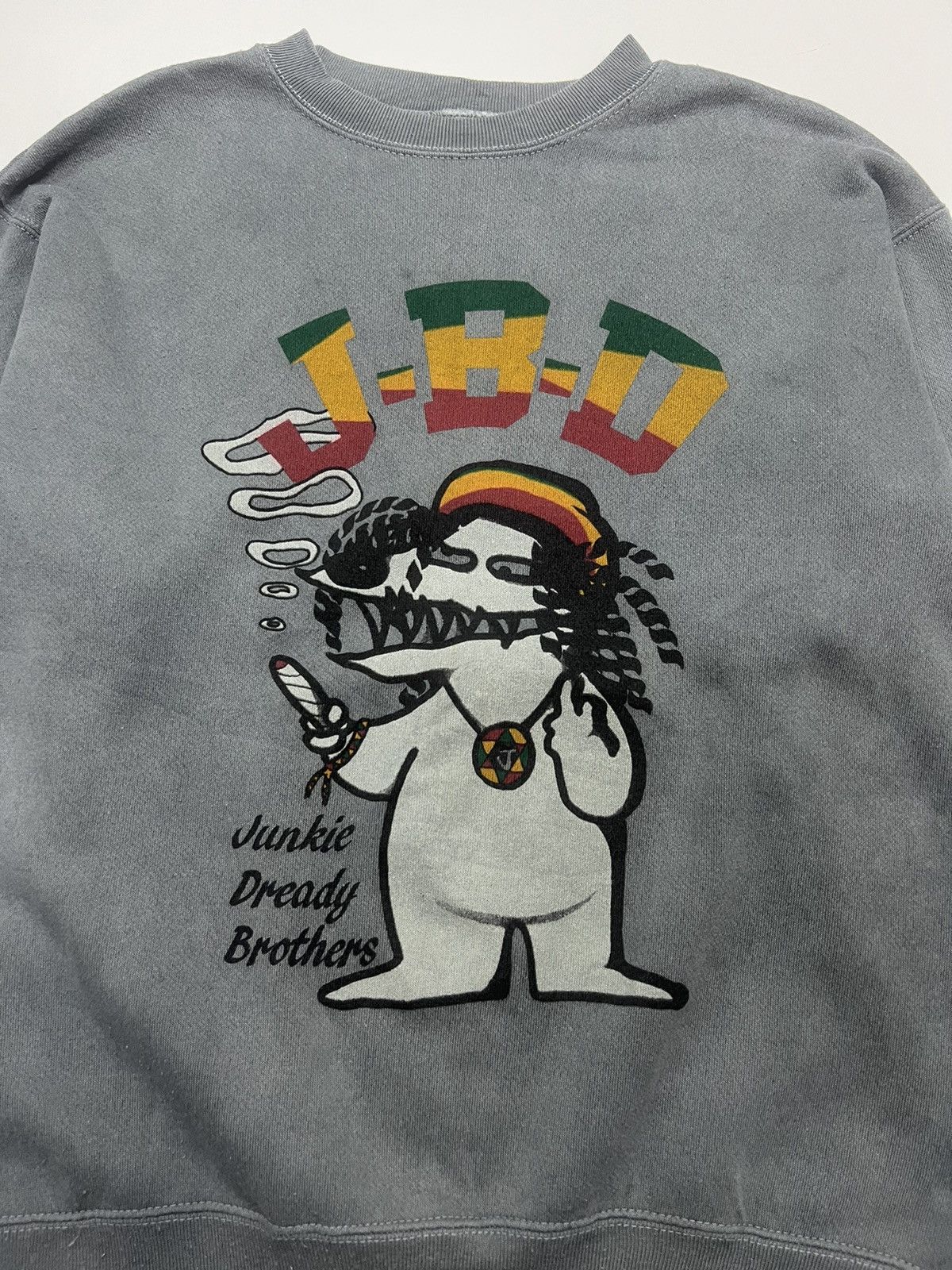 Vintage Vintage 90s Junkie Dready Brothers Sweatshirt Size US L / EU 52-54 / 3 - 2 Thumbnail