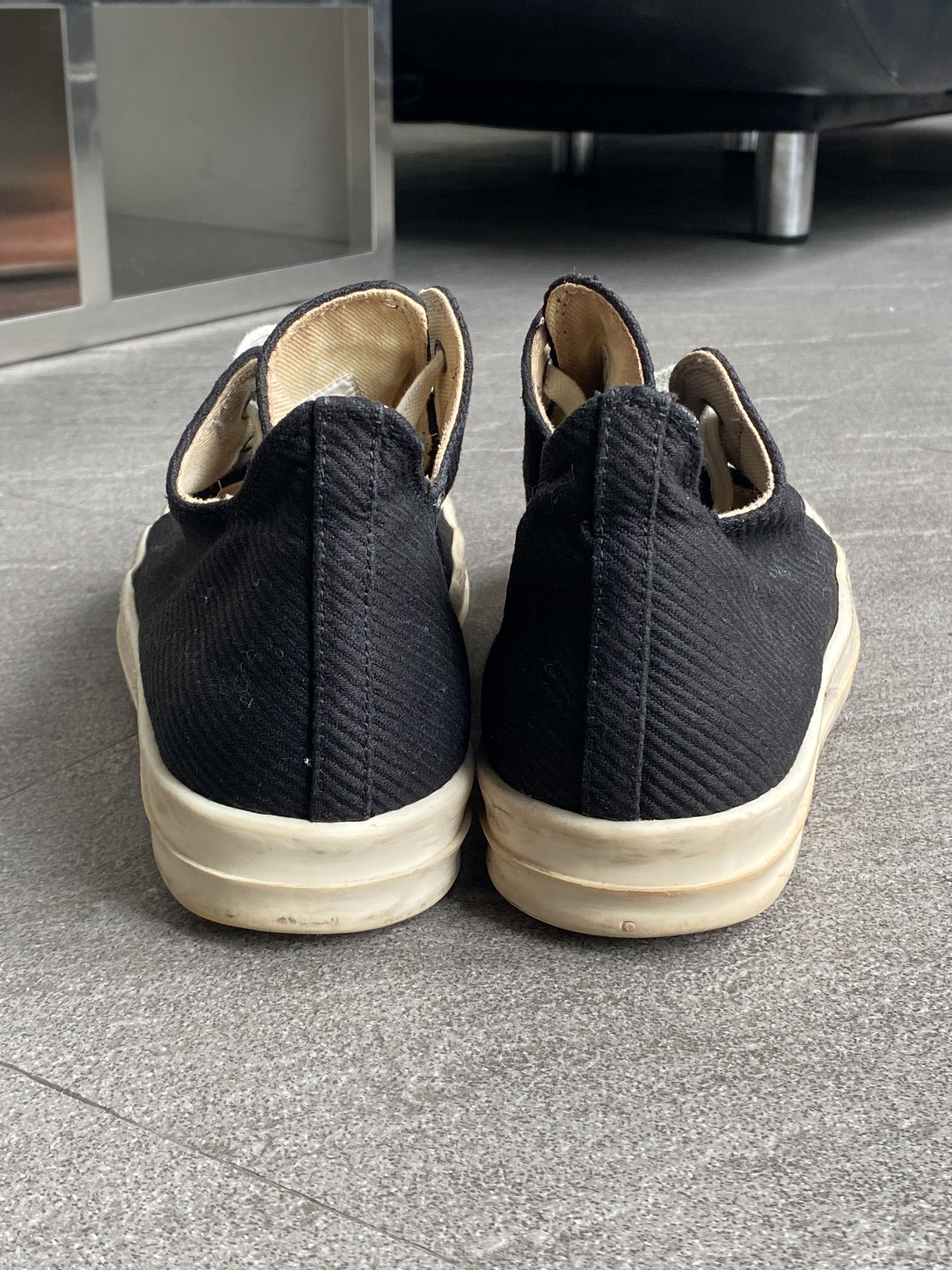 Rick Owens Drkshdw Rick Owens DRKSHDW Low Ramones Canvas Black Size US 9 / EU 42 - 9 Thumbnail