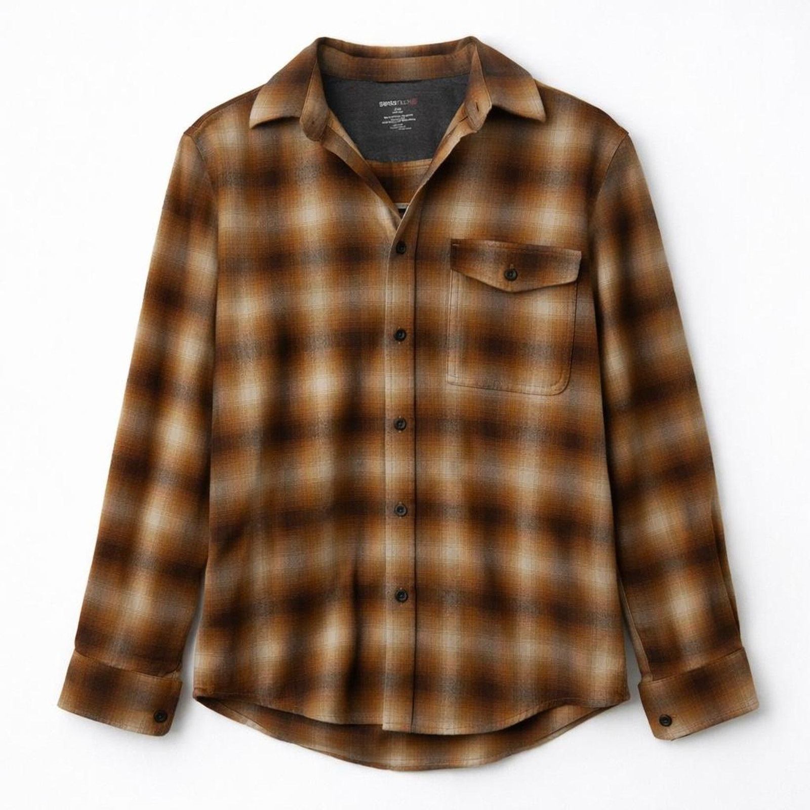 Other Cabincore cozy brown plaid button up shirt Swiss Tech Size US S / EU 44-46 / 1 - 1 Thumbnail