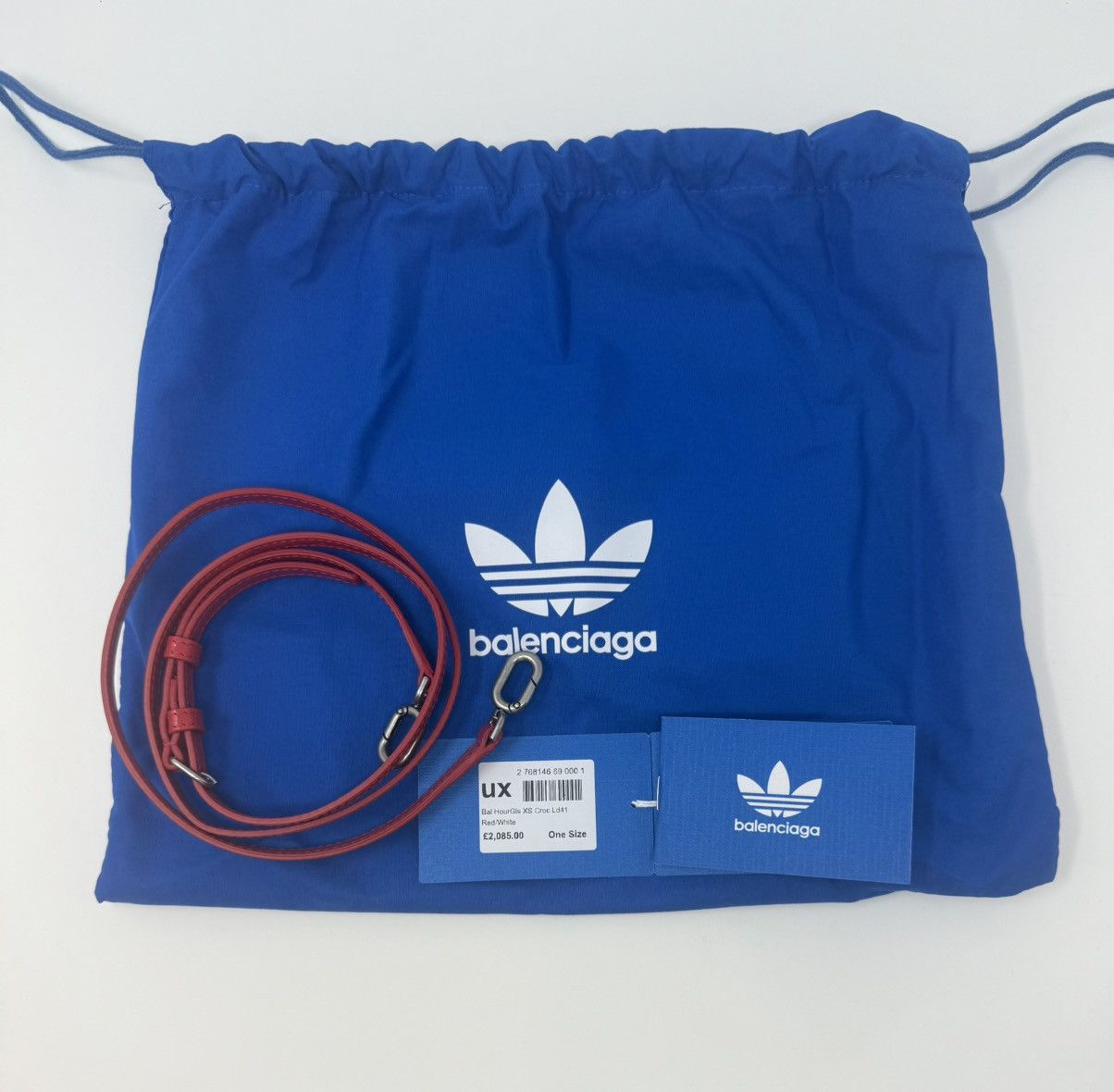 Adidas × Balenciaga Balenciaga Adidas XS Hourglass Top Handle Bag Red Size ONE SIZE - 9 Thumbnail