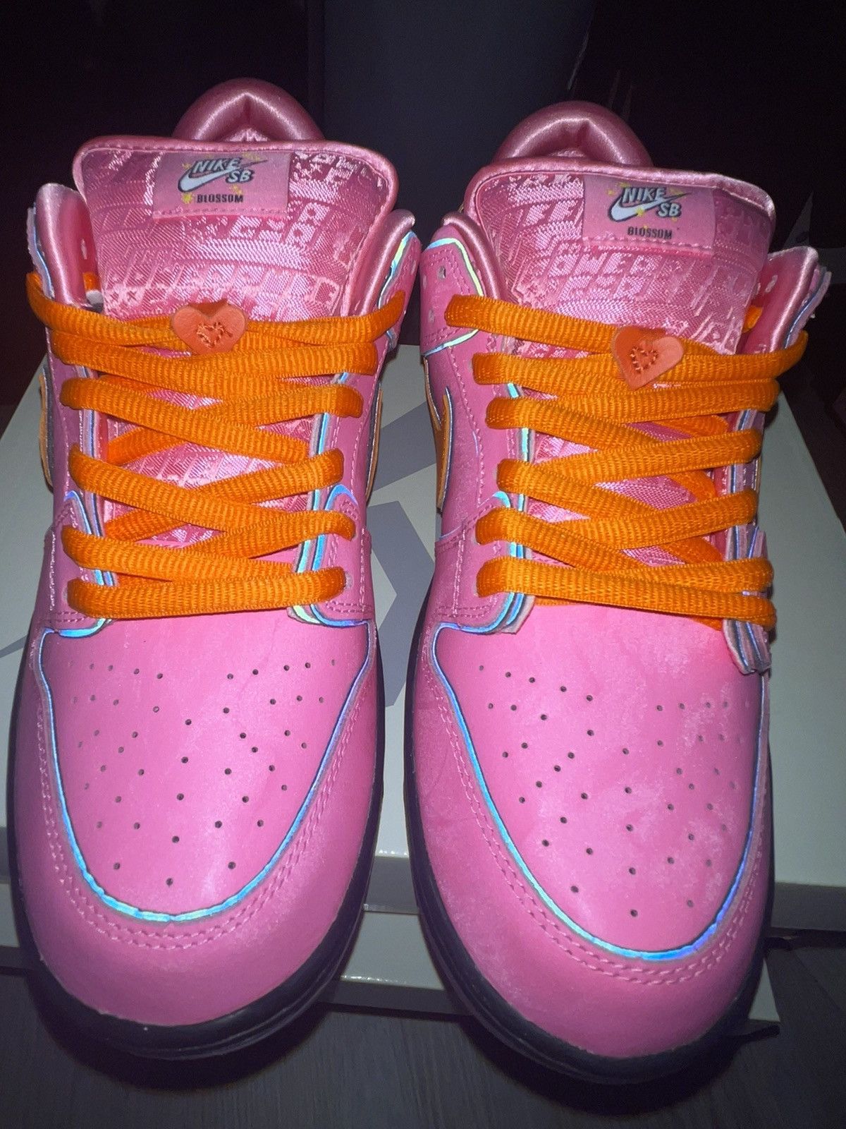 image of Nike Powerpuff Dunks Shoes in Pink, Men's (Size 10.5)