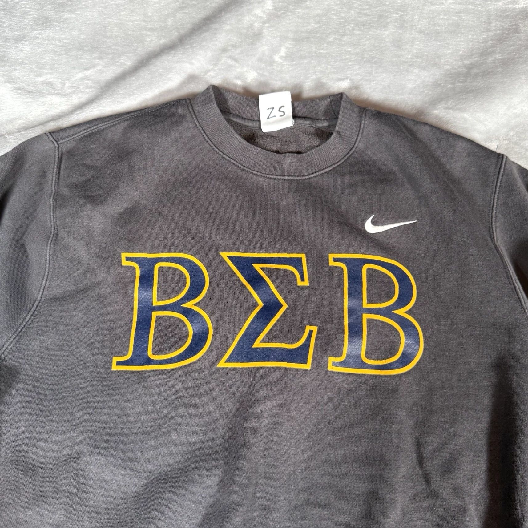 Nike Nike Beta Sigma Beta Fraternity Crewneck Sweatshirt Mens M Gray Graphic Print Size US M / EU 48-50 / 2 - 2 Thumbnail