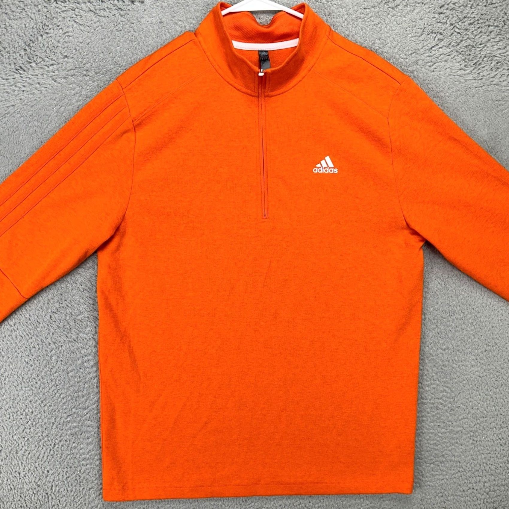 Adidas Adidas Sweater Mens Large Tall Orange Pullover Quarter Zip Knit NEW Primegreen Mock Neck Breathable 1/4 Zip Outdoor Preppy Size US L / EU 52-54 / 3 - 4 Thumbnail