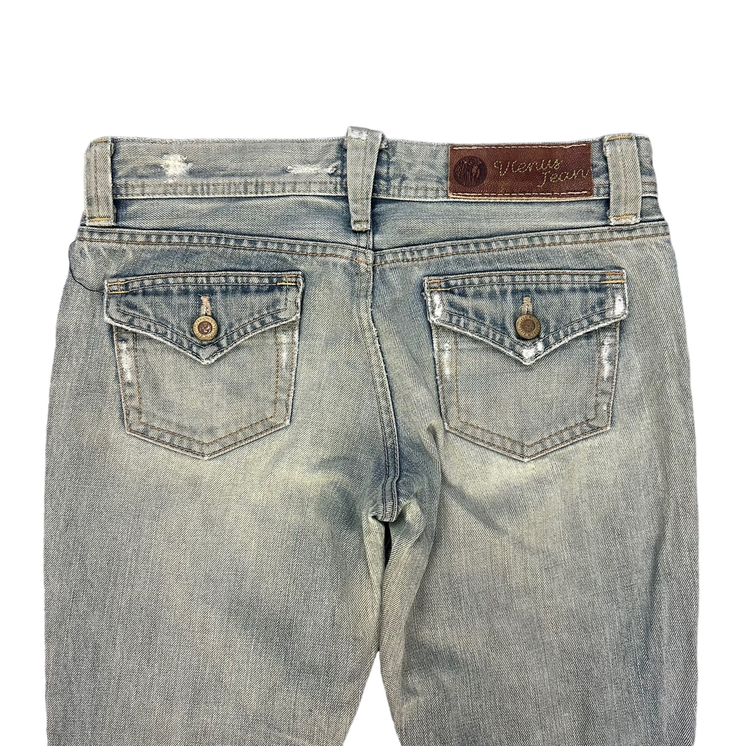 Edwin VIENUS JEANS EDWIN RUSTY DISTRESS FLARE JEANS #8865-032 Size 31" - 13 Thumbnail