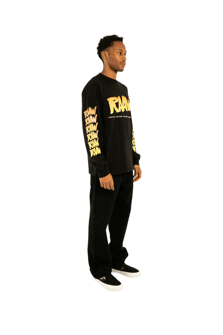 Aries o1mle0424 Raaw Long Sleeve T-Shirt in Black Size US S / EU 44-46 / 1 - 2 Thumbnail
