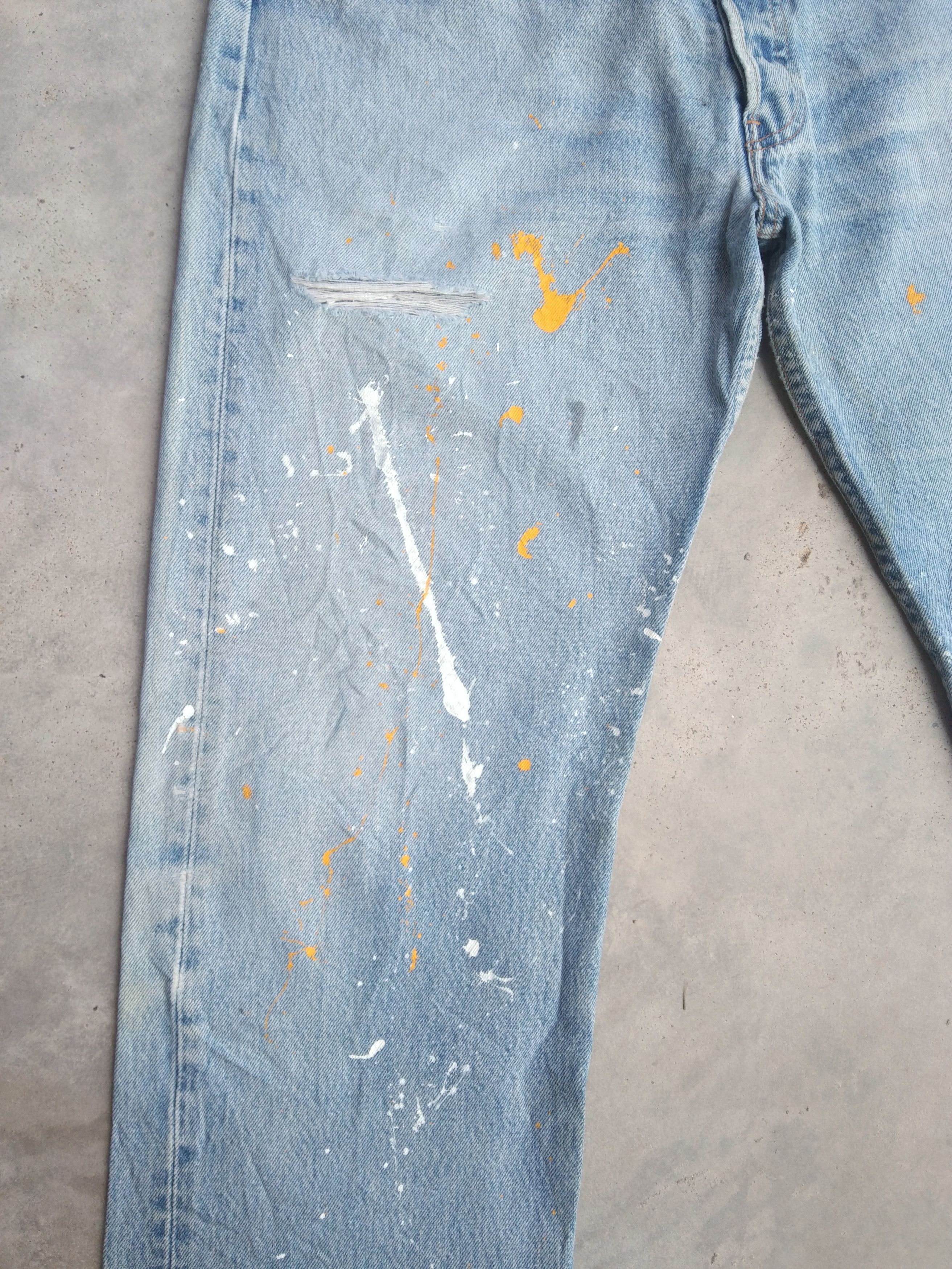 Levi's Vintage Levi's 501 Made In USA Painter Distressed Jeans Size US 34 / EU 50 - 5 Thumbnail