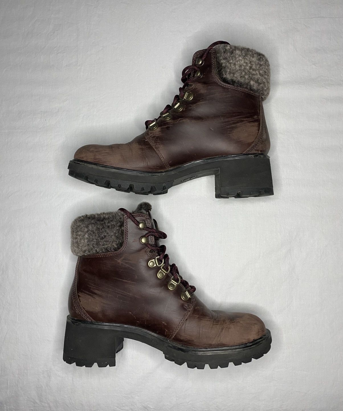 Timberland Timberland Brown Kinsley Waterproof Mid Hiker Boot Faux Fur Size US 8.5 / IT 38.5 - 2 Thumbnail
