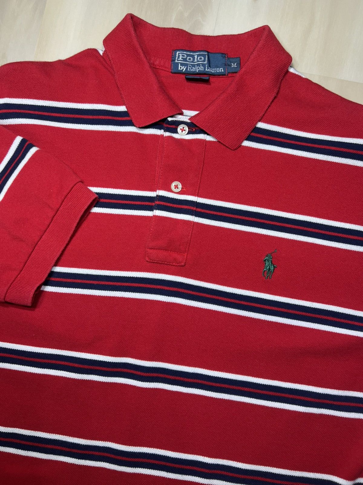 Polo Ralph Lauren VTG Polo Ralph Lauren Shirt Sz M Red Striped Classic Preppy Size US M / EU 48-50 / 2 - 1 Thumbnail
