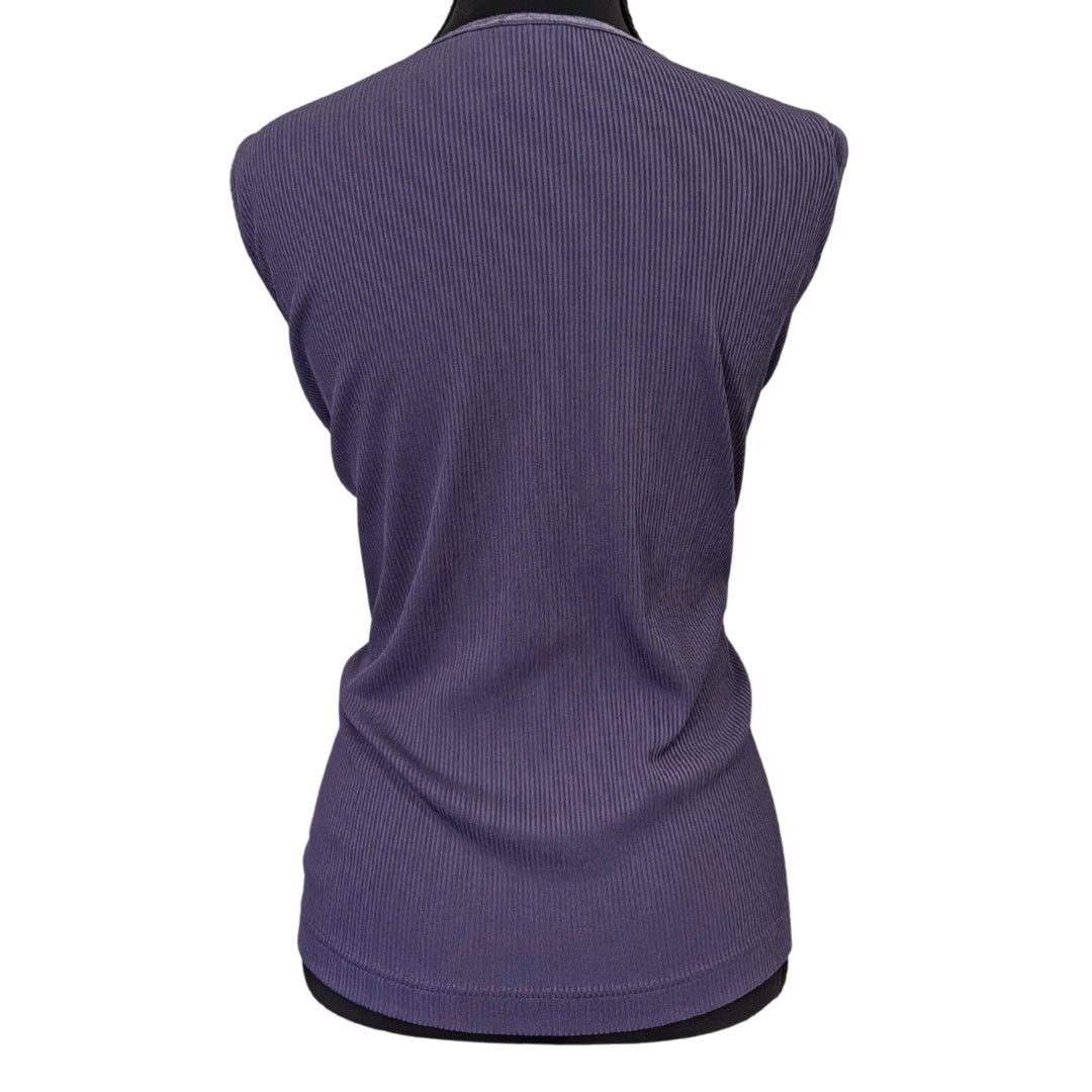 Vintage Vintage Allison Daley Plus Size Ribbed Sleeveless Blouse Size XXL / US 16-18 / IT 52-54 - 2 Thumbnail