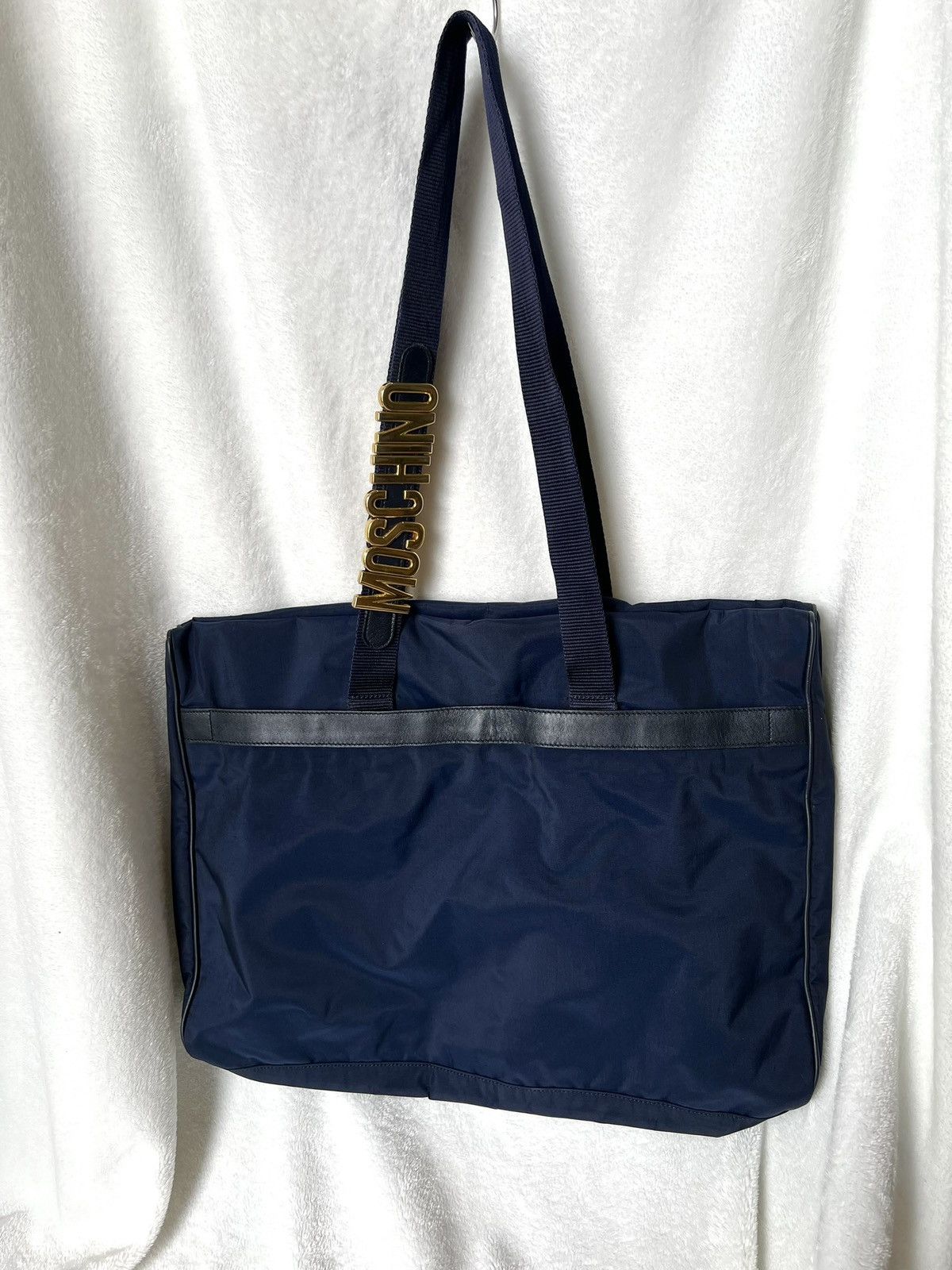 Moschino Moschino Nylon Large Tote – Navy Size ONE SIZE - 1 Thumbnail