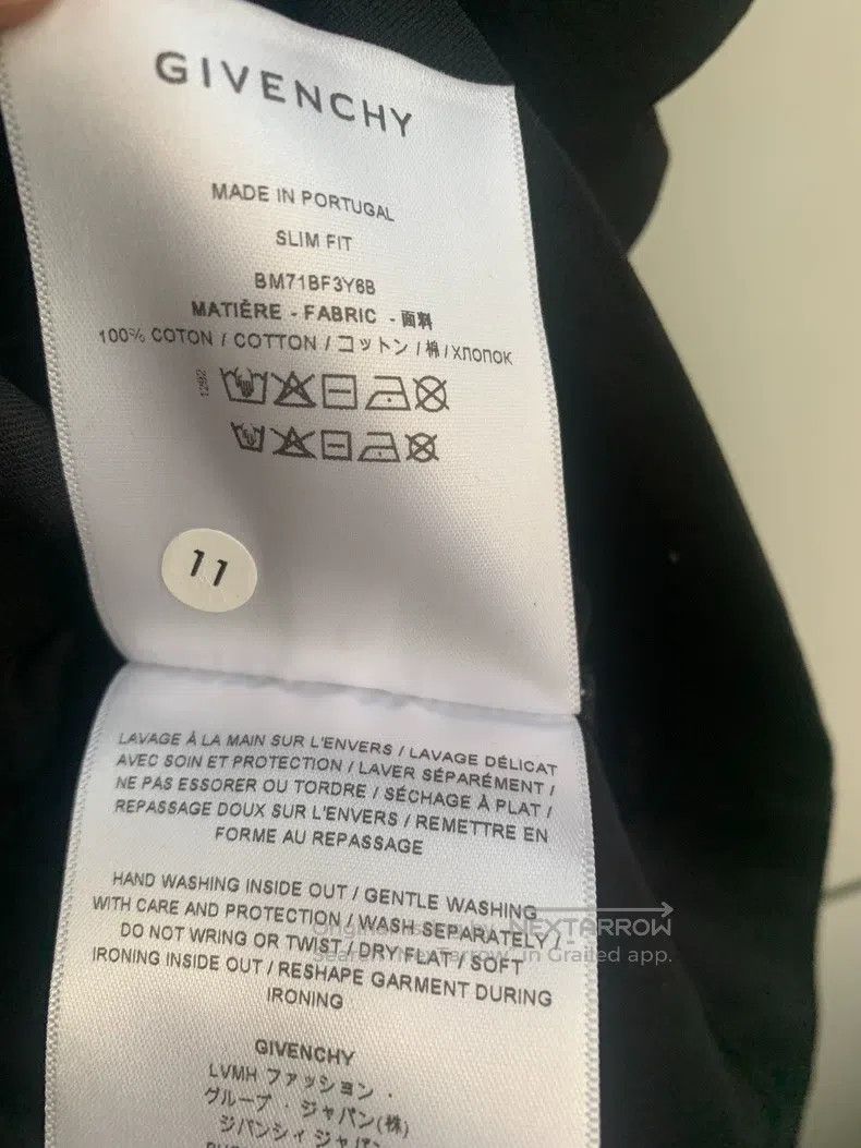 Givenchy Givenchy Letter Embroidered Logo Black Short Sleeve T-Shir Size US L / EU 52-54 / 3 - 5 Thumbnail