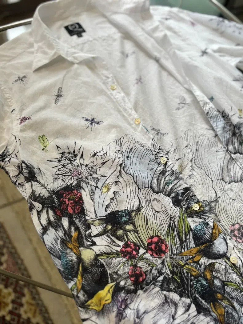 Alexander McQueen Alexander Mcqueen Floral insect print shirt Size US M / EU 48-50 / 2 - 6 Thumbnail