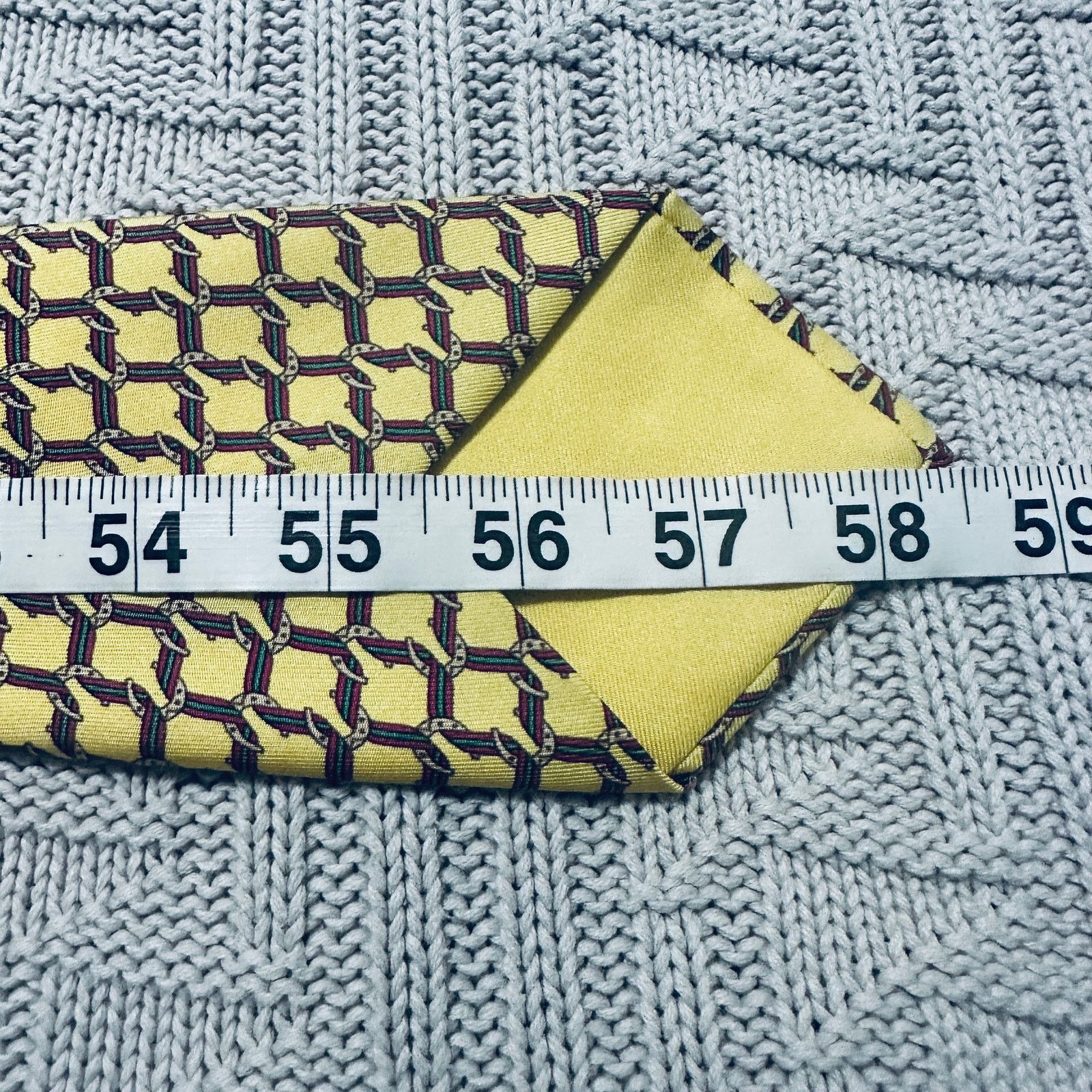 Hermes Hermes yellow silk horseshoe pattern tie Size ONE SIZE - 5 Thumbnail