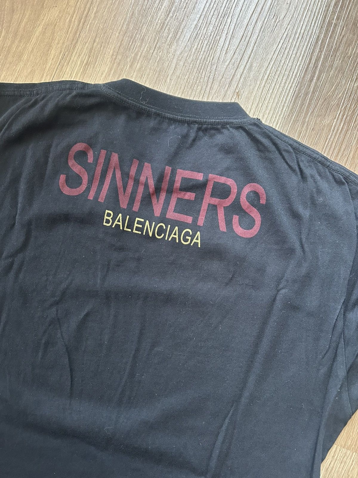 Balenciaga Balenciaga Sinners T-shirt 2017 Black Small Size US S / EU 44-46 / 1 - 4 Thumbnail