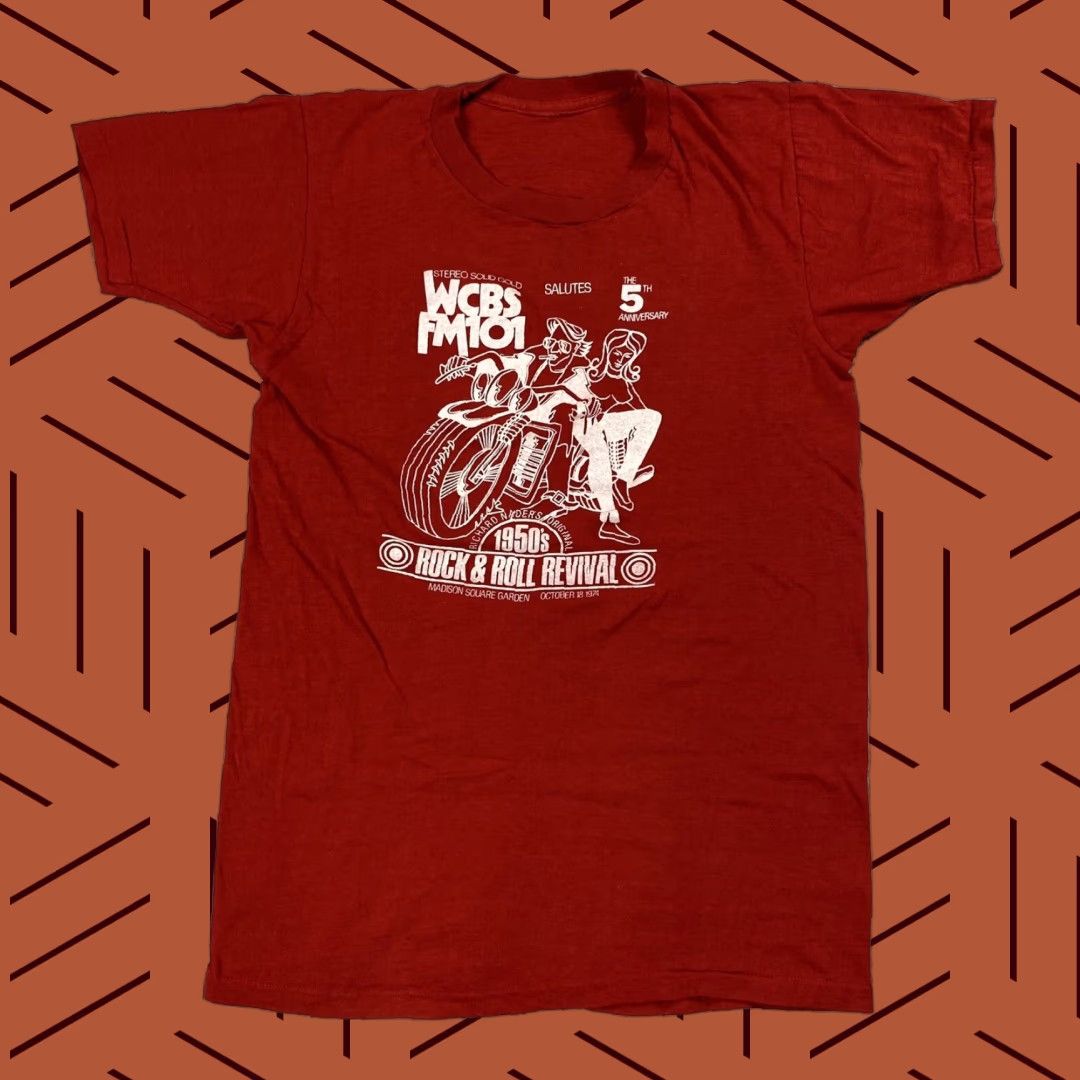 Vintage Vintage 1974 Richard Nader's Rock & Roll Revival T-Shirt Unisex S/M Red 1970s Concert Retro Psychedelic Size US S / EU 44-46 / 1 - 1 Thumbnail