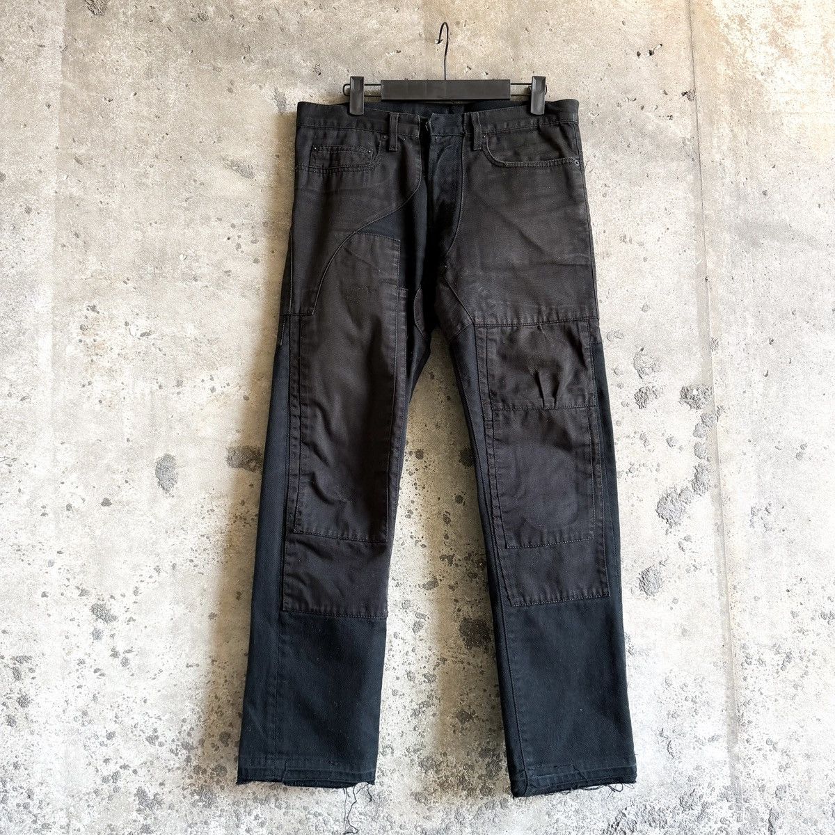 Dior Dior AW07 “Navigate” THRASHED Patchwork Denim By Hedi Size US 31 - 3 Thumbnail