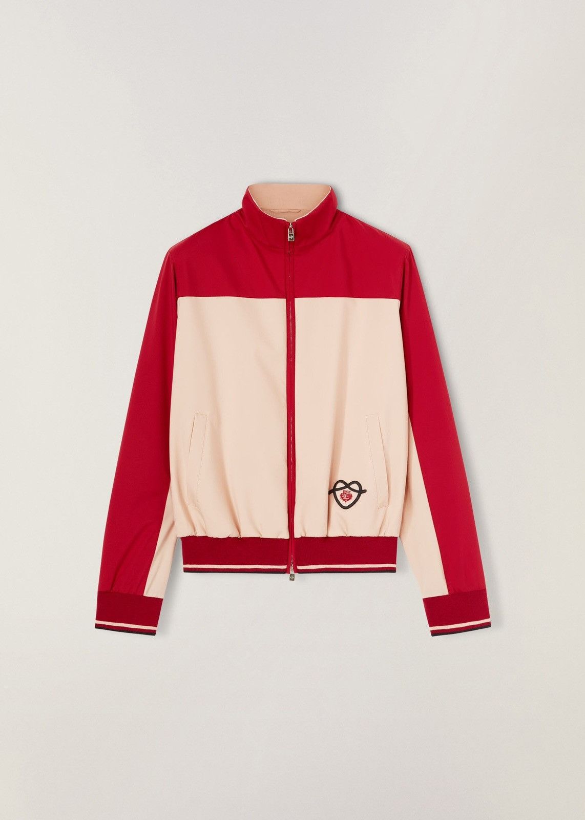 o1srvl11e0824 Wind Fiber Bomber Jacket in Red/Pink