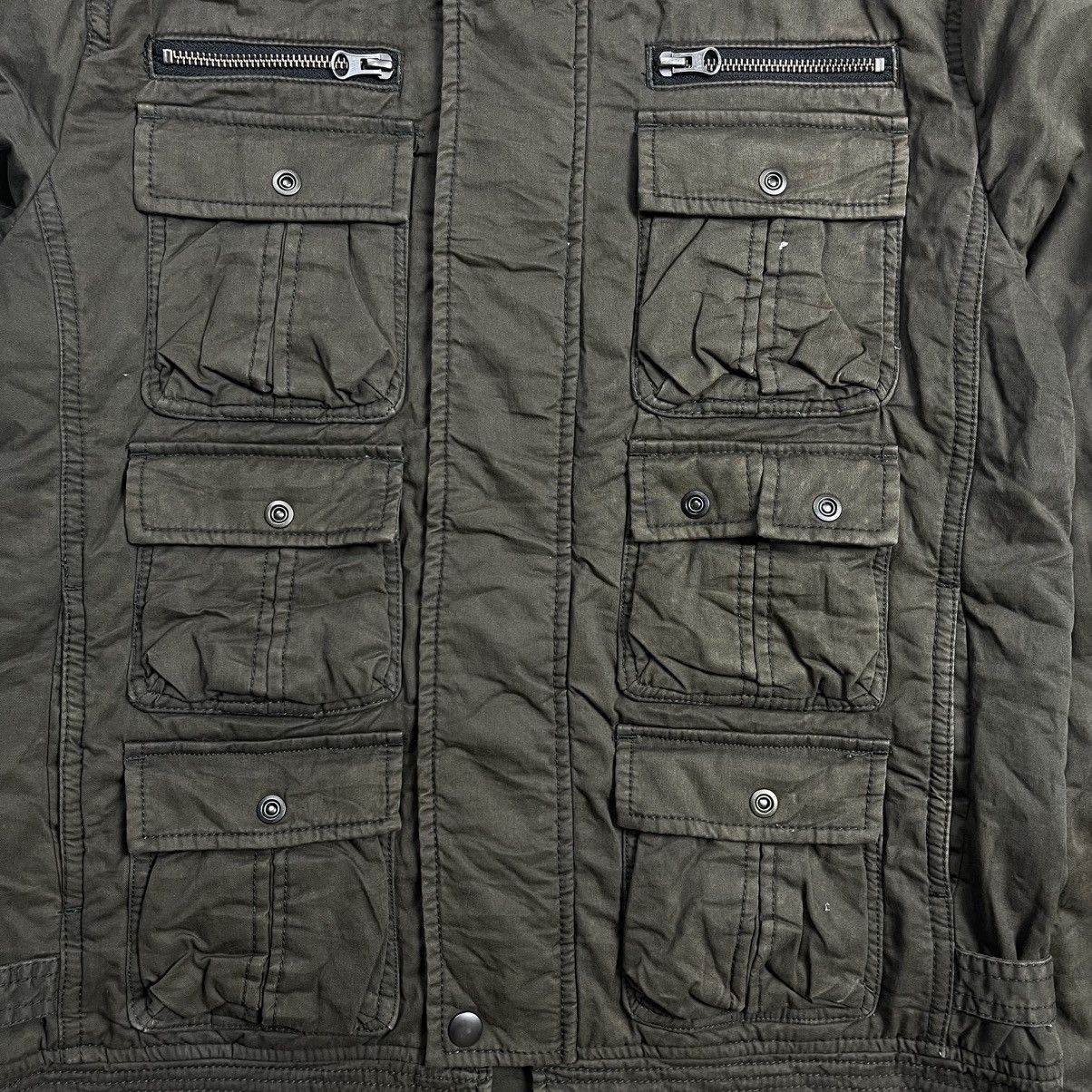 BUFFALO BOBS 2000s Edge Rupert = Raccoon Fur Hoodie Cargo Jacket Size US M / EU 48-50 / 2 - 9 Thumbnail