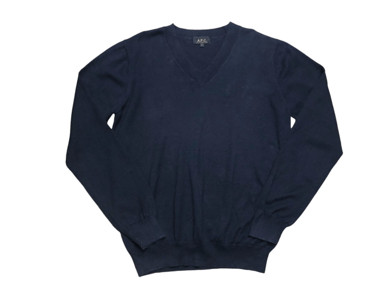 A.P.C. Archive💥 A.P.C V Neck Knit Sweater Size US M / EU 48-50 / 2 - 1 Thumbnail