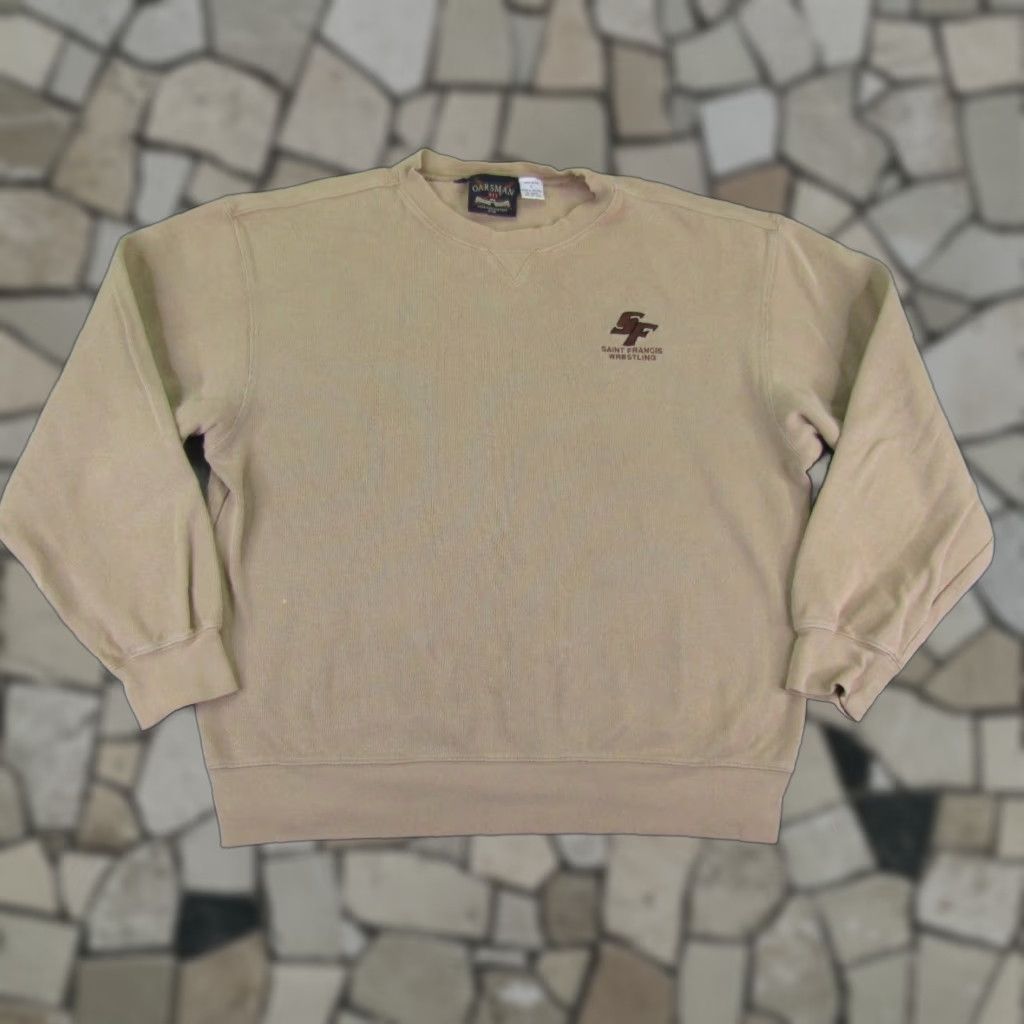 Vintage VINTAGE Oarsman Sweatshirt Mens Large Brown Saint Francis Wrestling Crewneck Size US L / EU 52-54 / 3 - 1 Thumbnail