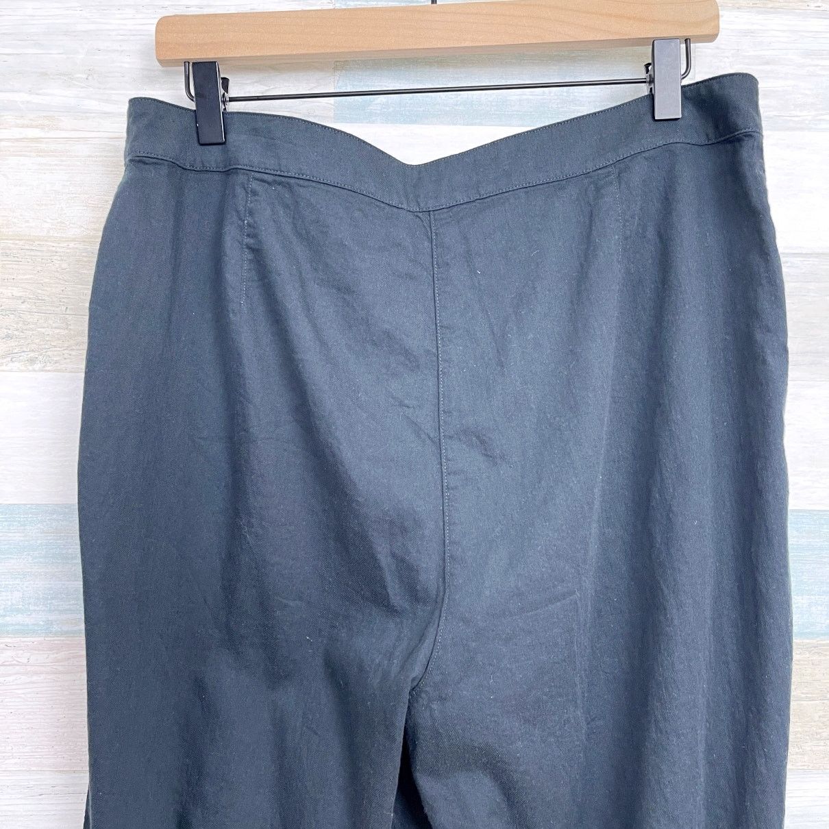 Eileen Fisher Eileen Fisher Organic Wide Leg Crop Pants Black Womens 12 Size 34" / US 12 / IT 48 - 5 Thumbnail