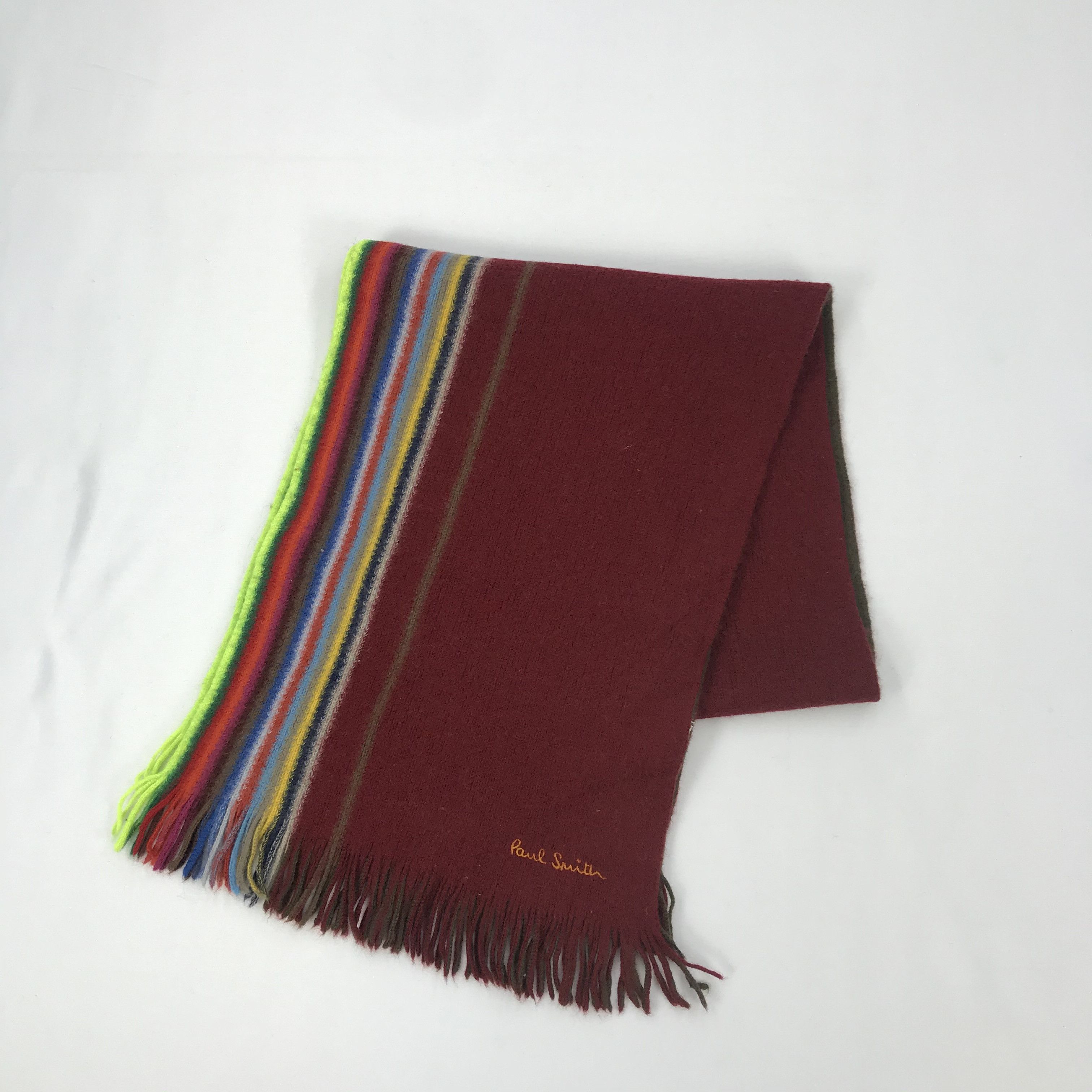 Paul Smith Vintage Paul Smith Scarf Knitted Muffler Wool Scarves Size ONE SIZE - 3 Thumbnail