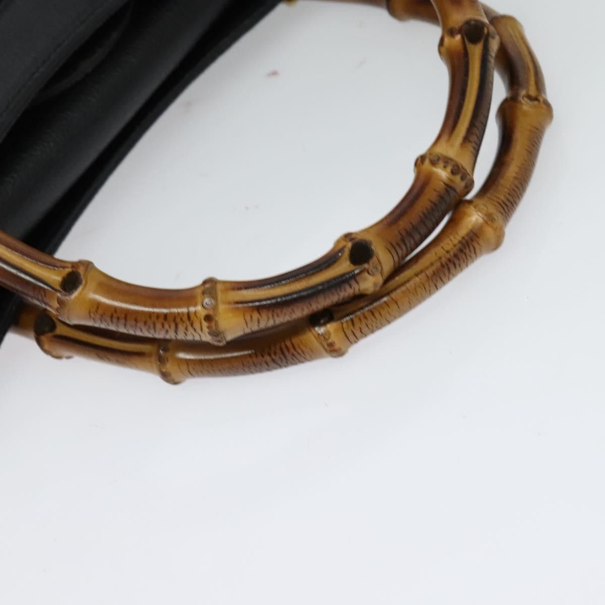 Gucci GUCCI Bamboo Tote Bag Suede Leather Black Gold 002 1186 002 Size ONE SIZE - 7 Thumbnail